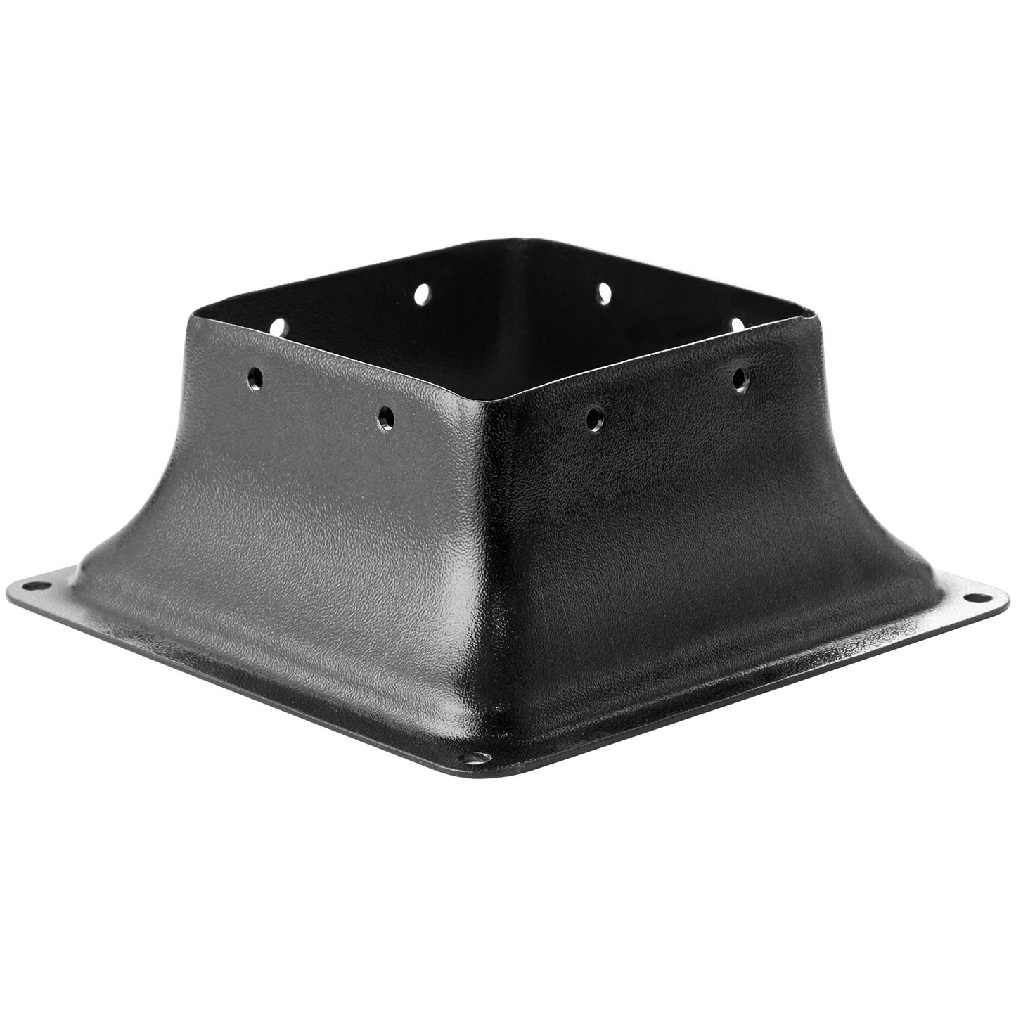 VEVOR Post Base 4x4 10Pcs, Internal 3.6"x3.6" Heavy Duty Powder-Coated Steel Post Bracket Fit for Standard Wood Post Anchor, Decking Post Base for Deck Porch Handrail Railing Support