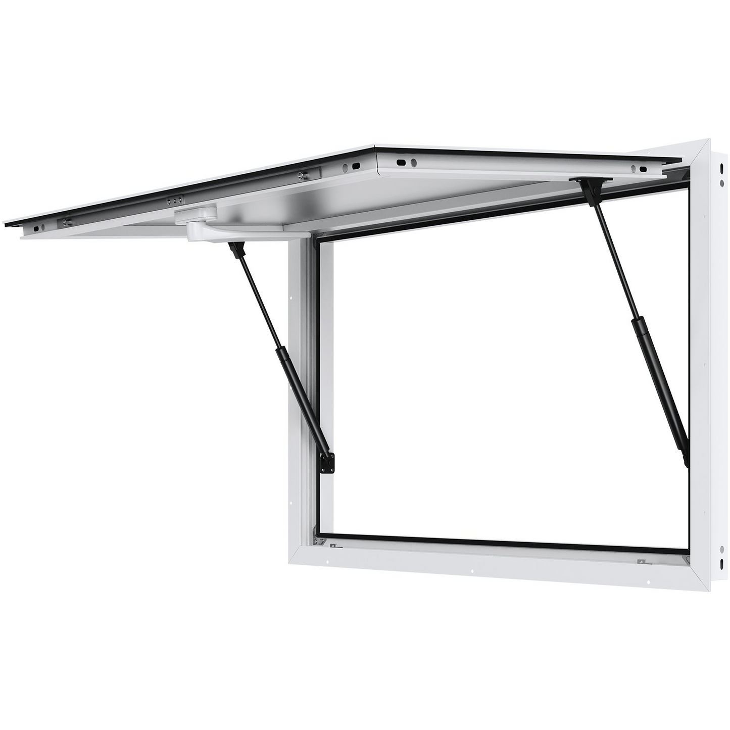 VEVOR Concession Window 48"x36", Aluminum Alloy Food Truck Service Window with Awning Door & Drag Hook, Up to 85 Degrees Stand Serving Window for Food Trucks Concession Trailers, Glass Not Included