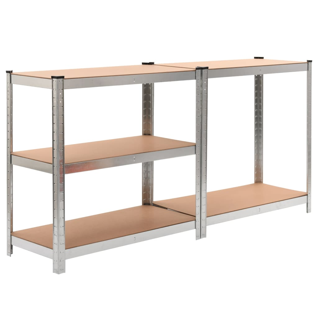 vidaXL 5-Layer Heavy-duty Shelf Silver Steel&Engineered Wood