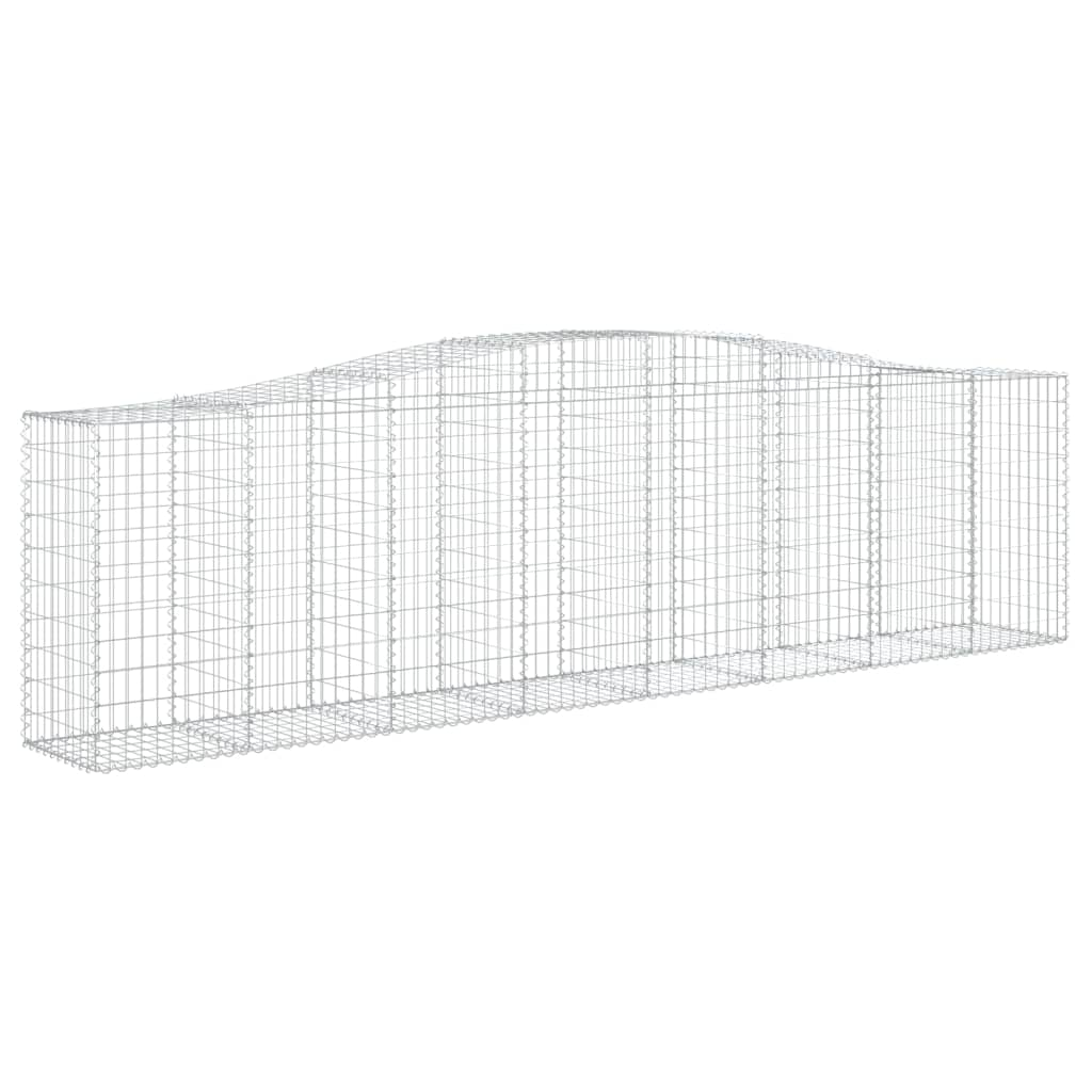 vidaXL Arched Gabion Basket 157.5"x19.7"x39.4"/47.2" Galvanized Iron