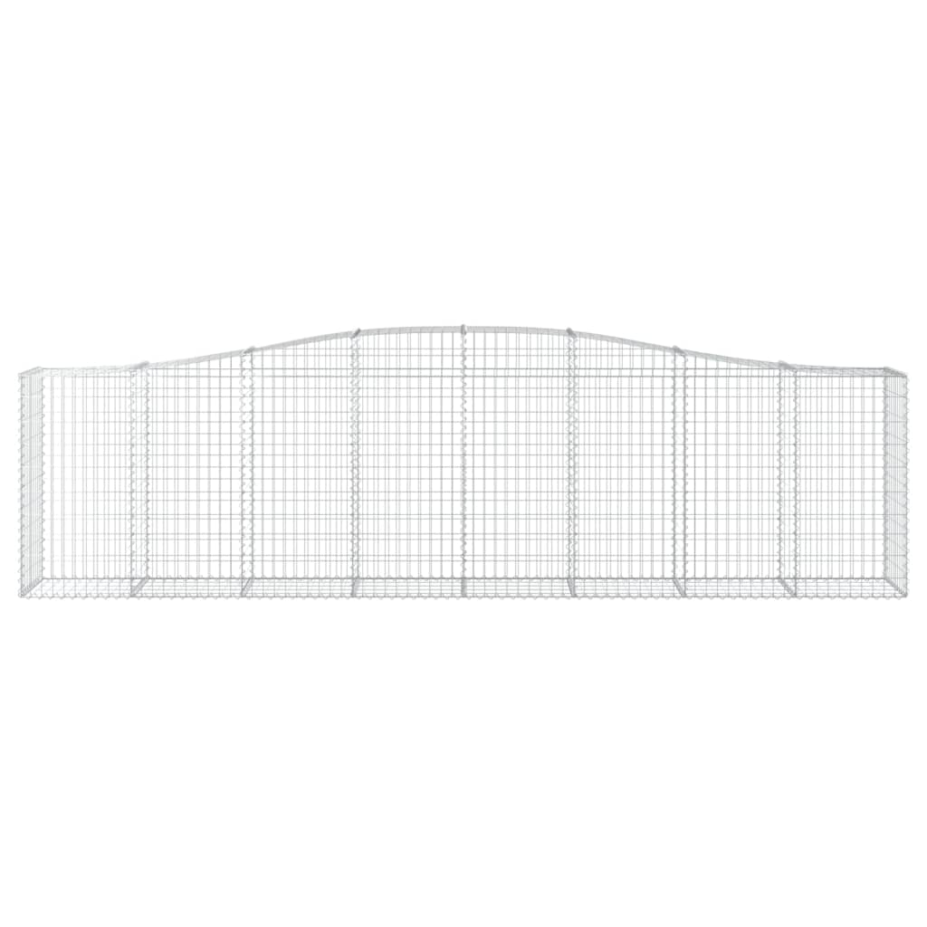 vidaXL Arched Gabion Basket 157.5"x19.7"x39.4"/47.2" Galvanized Iron