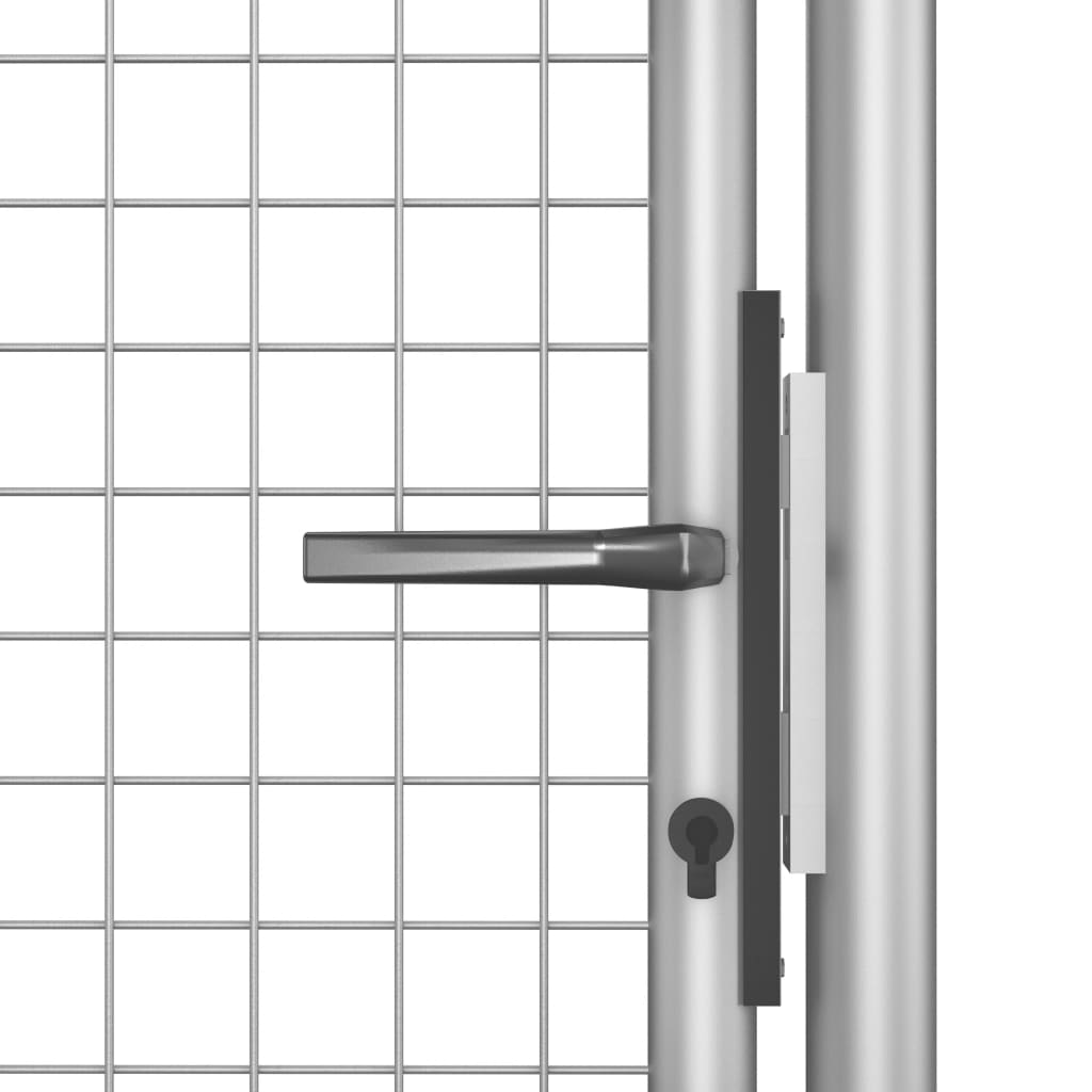 vidaXL Garden Gate Galvanized Steel 41.3"x59.1" Silver