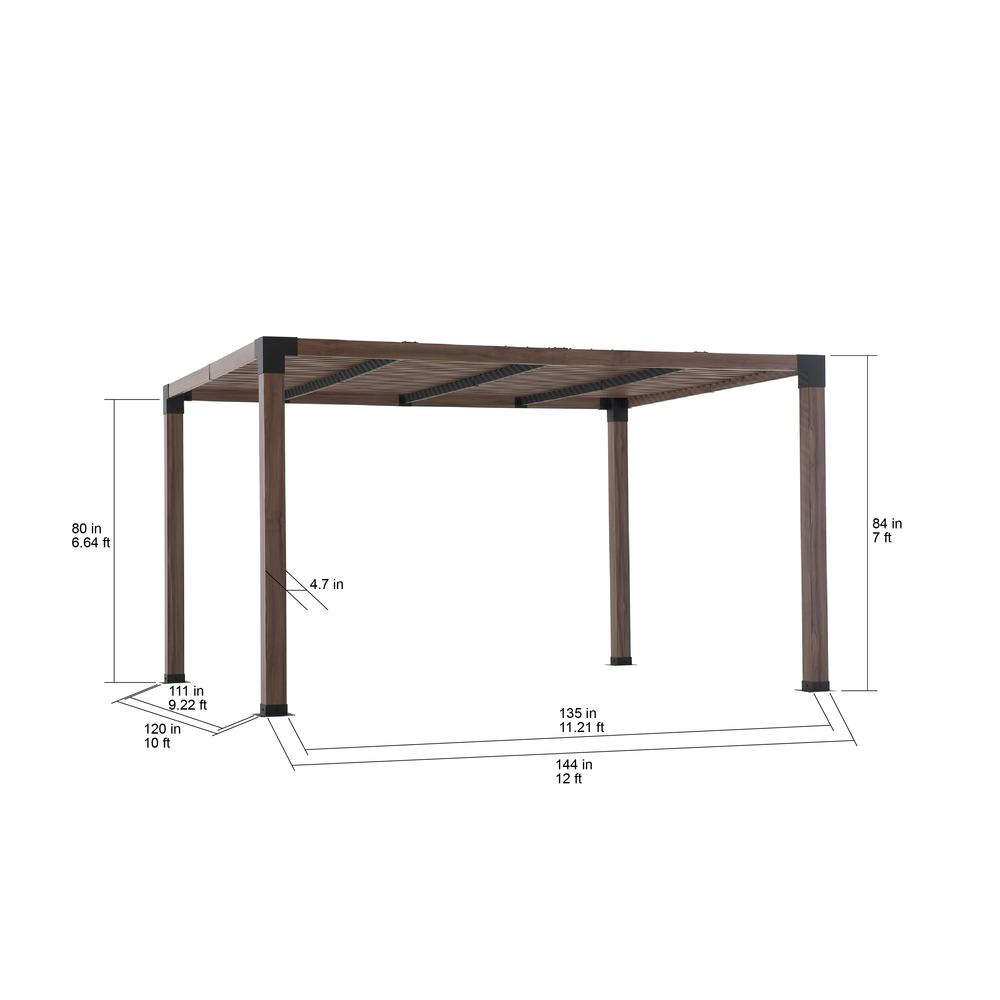 Sunjoy Brandon 12  x 10 ft Pergola