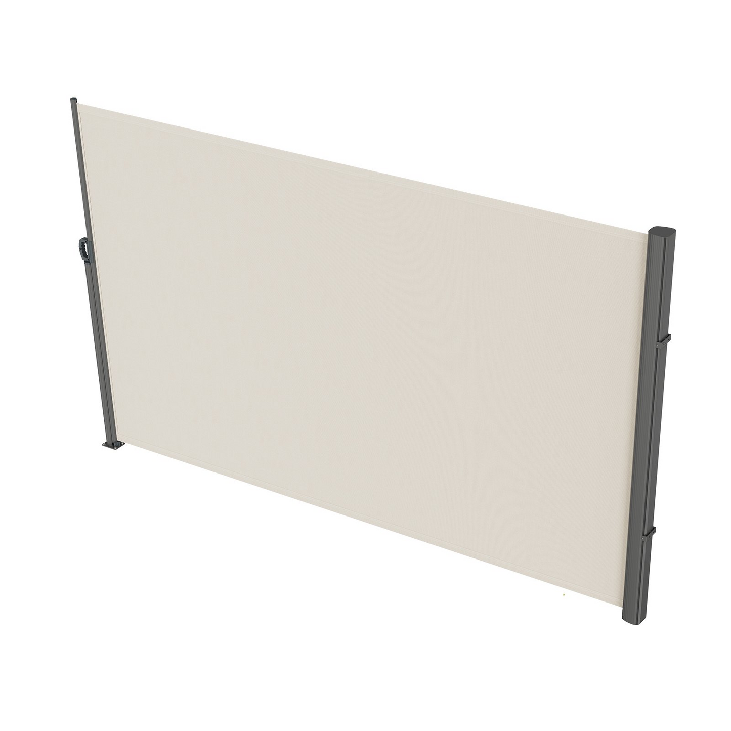 VEVOR Beige Retractable 63'x118'' Awning-Rugged Full Aluminum Rust-Proof Side Awning Patio Sunshine Privacy Divider Wind Screen. Longer Service Life, Suitable for Courtyard, Roof Terraces and Pools