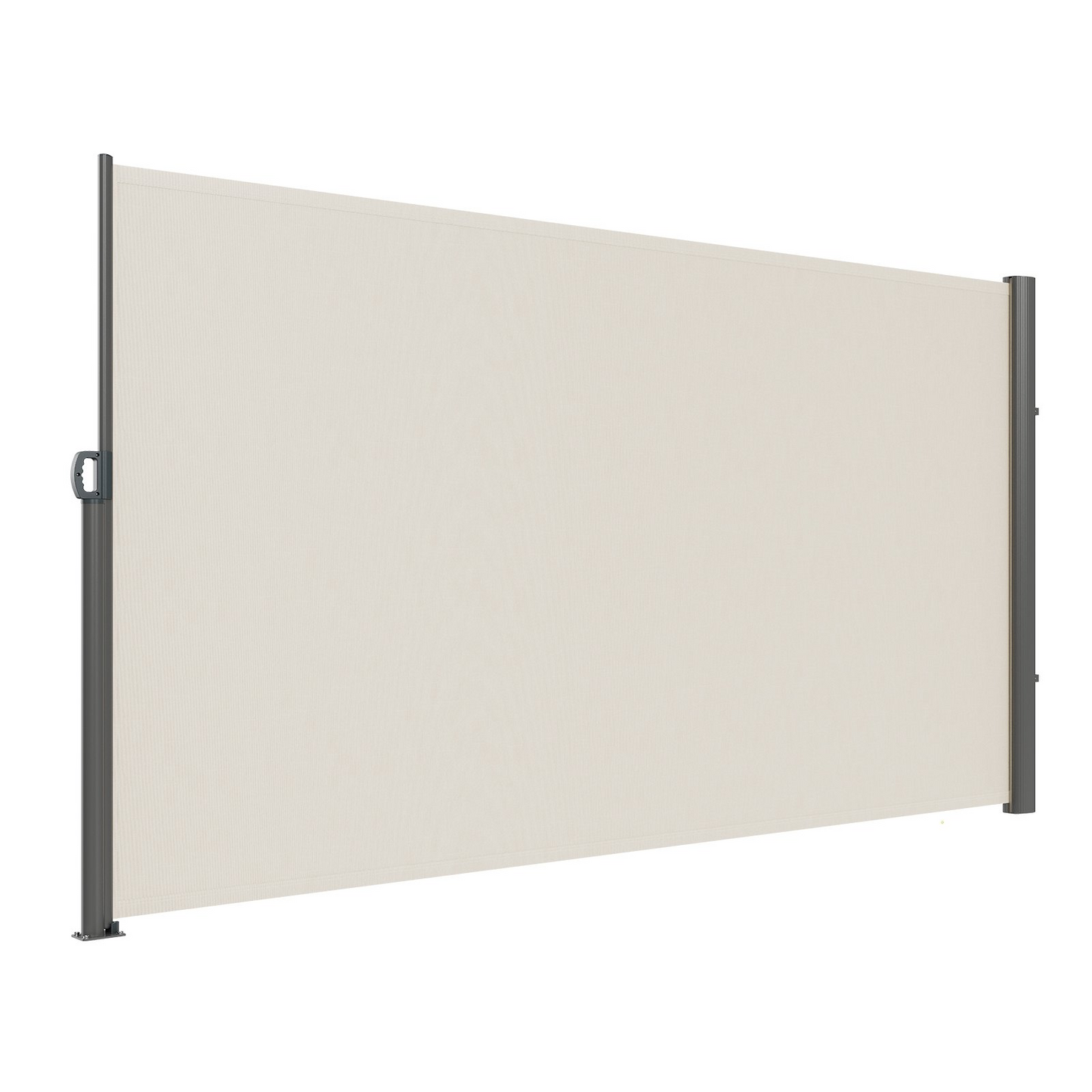 VEVOR Beige Retractable 63'x118'' Awning-Rugged Full Aluminum Rust-Proof Side Awning Patio Sunshine Privacy Divider Wind Screen. Longer Service Life, Suitable for Courtyard, Roof Terraces and Pools