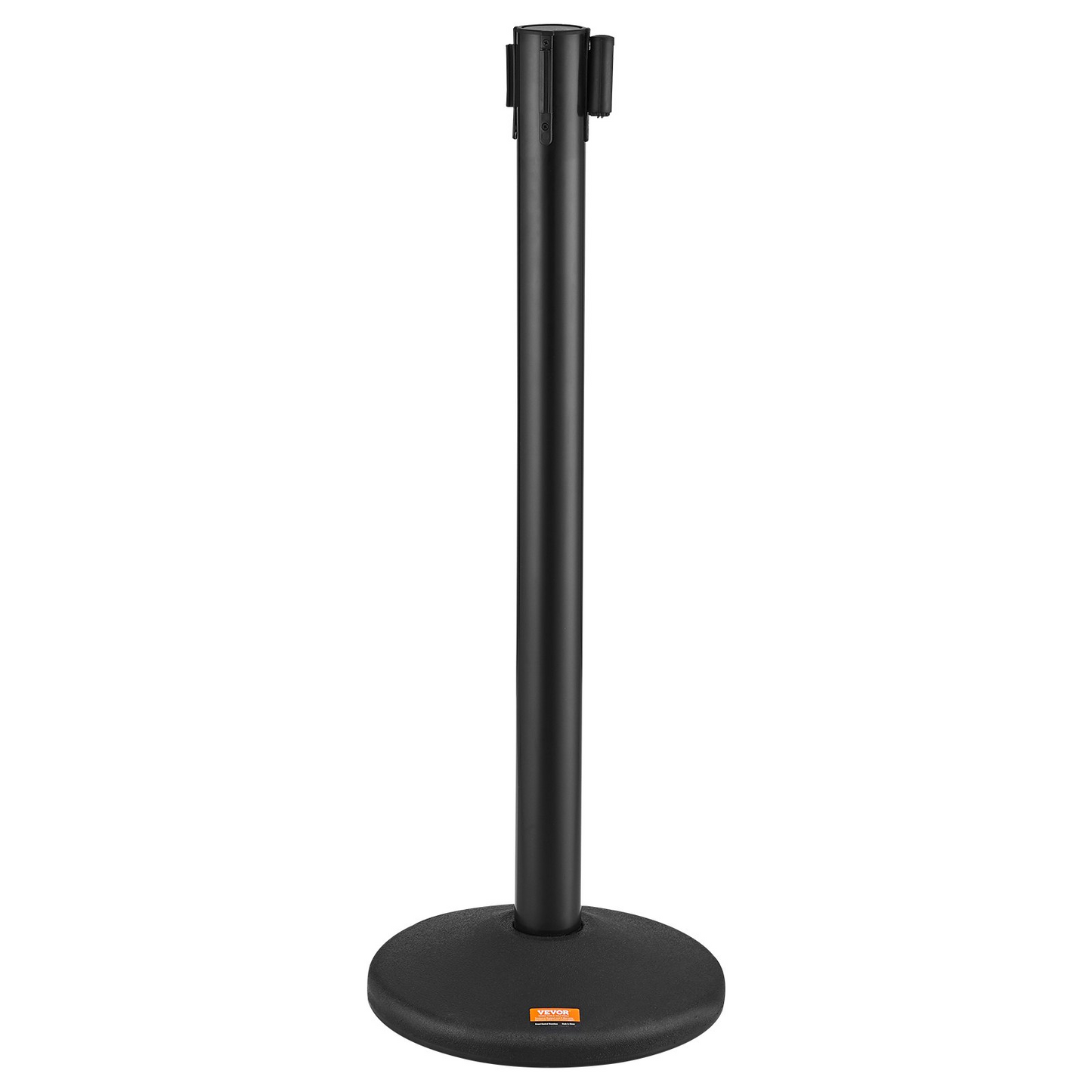 VEVOR Crowd Control Stanchions, 8-Pack Crowd Control Barriers with 4PCS 6.5FT Black Retractable Belts, Plastic Stanchion Queue Post, Belt Barriers Line Divider Stanchion Set for Airport, Exhibition