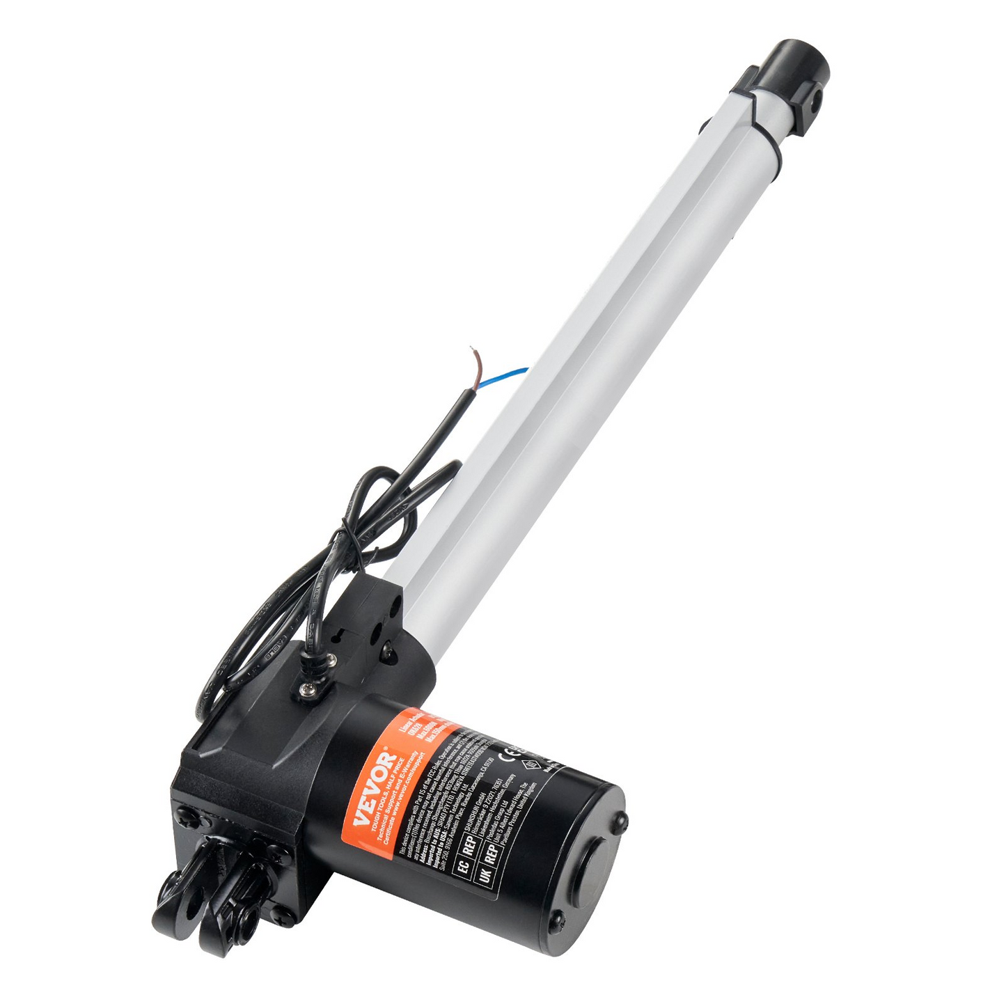 VEVOR Linear Actuator 12V, 12 Inch Heavy Duty 1320lbs/6000N Linear Actuator, 0.19"/s Linear Motion Actuator with Mounting Bracket & IP44 Protection for Electric Door Industrial Machinery Vessels Cargo