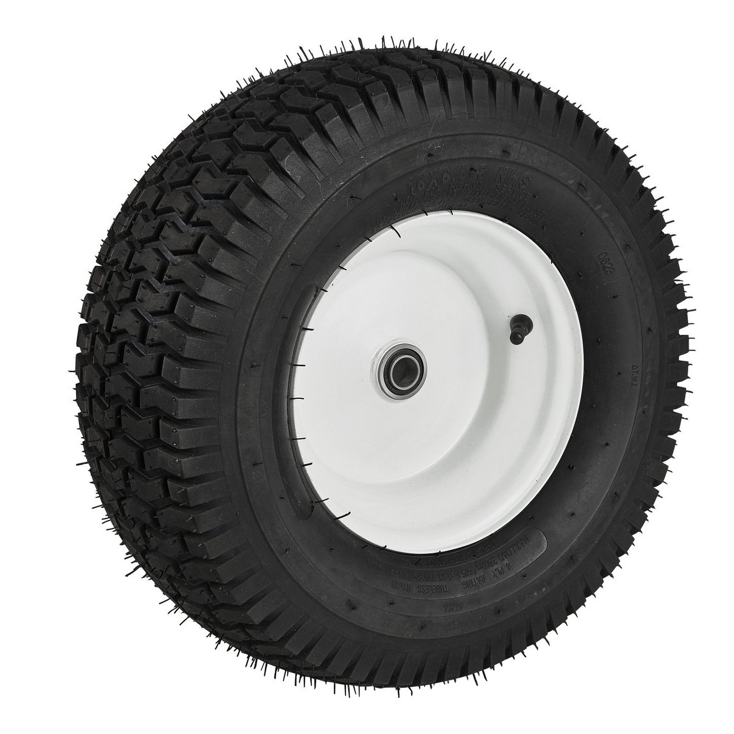 VEVOR Lawn Mower Tires with Rim, 16x6.5-8" Tubeless Tractor Tires, 2-Pack Tire and Wheel Assembly, Turf Pneumatic Tires, 3" Offset Hub, 3/4" Bushing Size, 16 PCS Adapters for Riding Mower Lawn Tractor