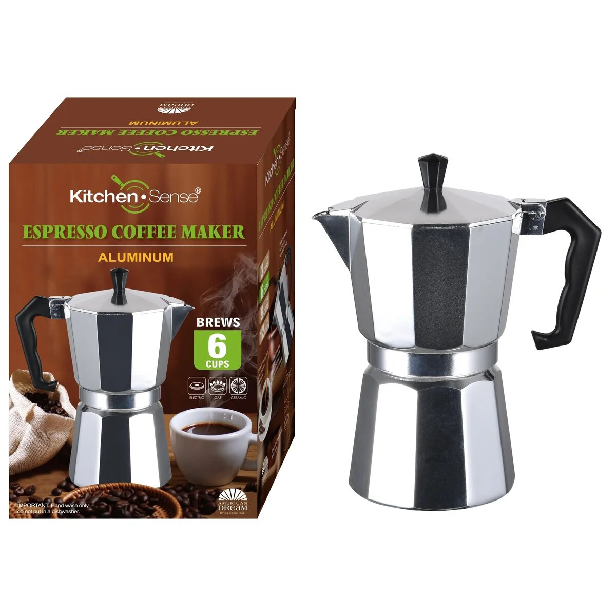 Aluminum Coffee Maker - 4 Sizes