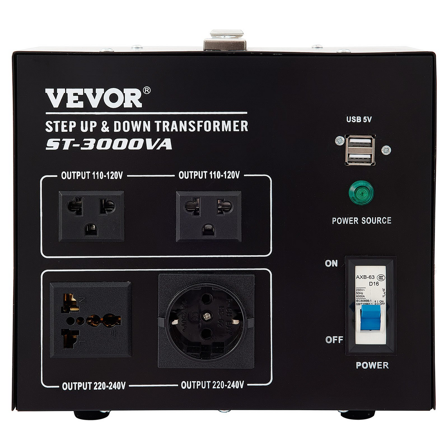 VEVOR Step Up Down Transformer Voltage Converter 3000W 240V-110V 110V-240V US-UK