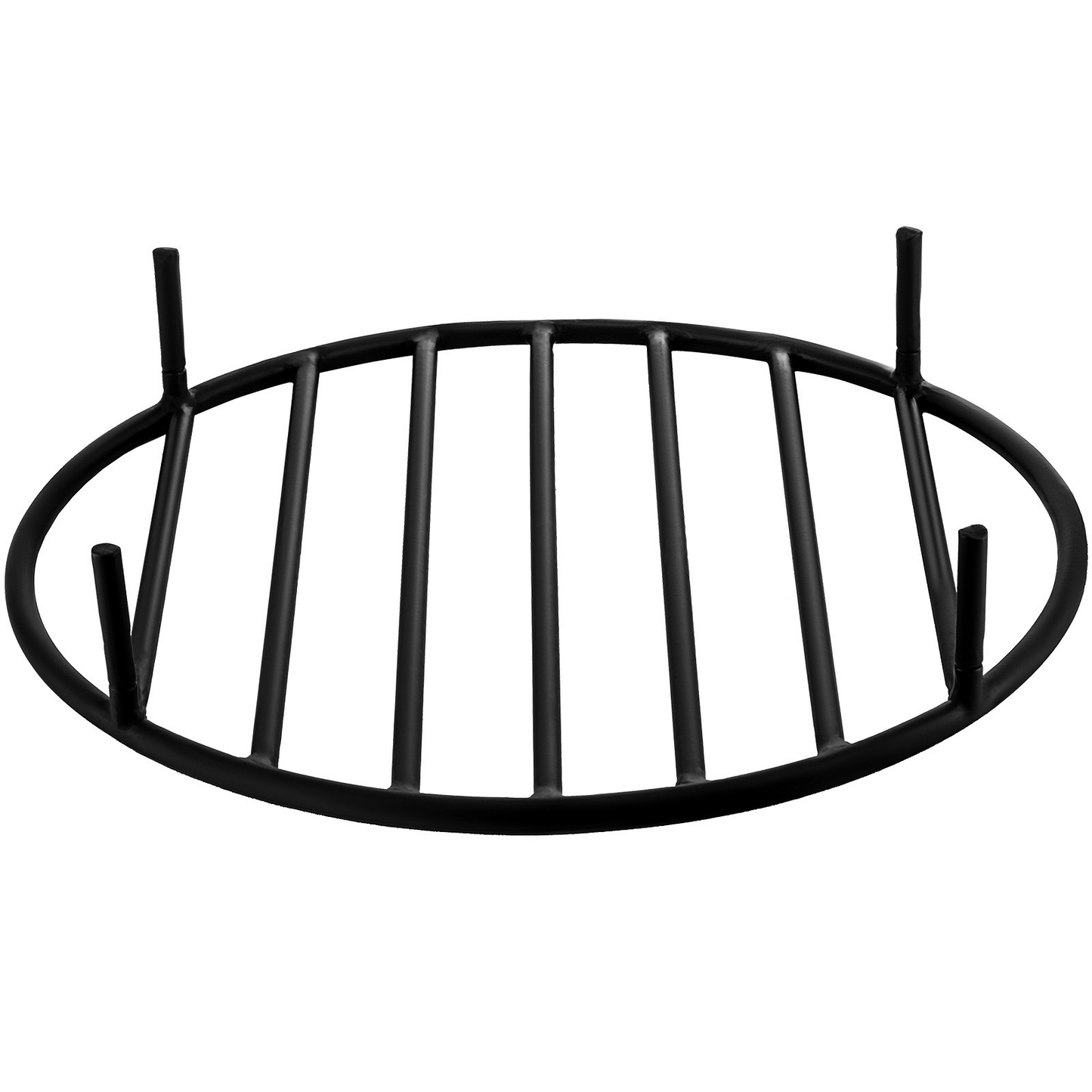 VEVOR Fire Pit Grate, Heavy Duty Iron Round Firewood Grate, Round Wood Fire Pit Grate 19", Firepit Grate with Black Paint, Fire Grate with 4 Removable Round Legs for Burning Fireplace and Firepits