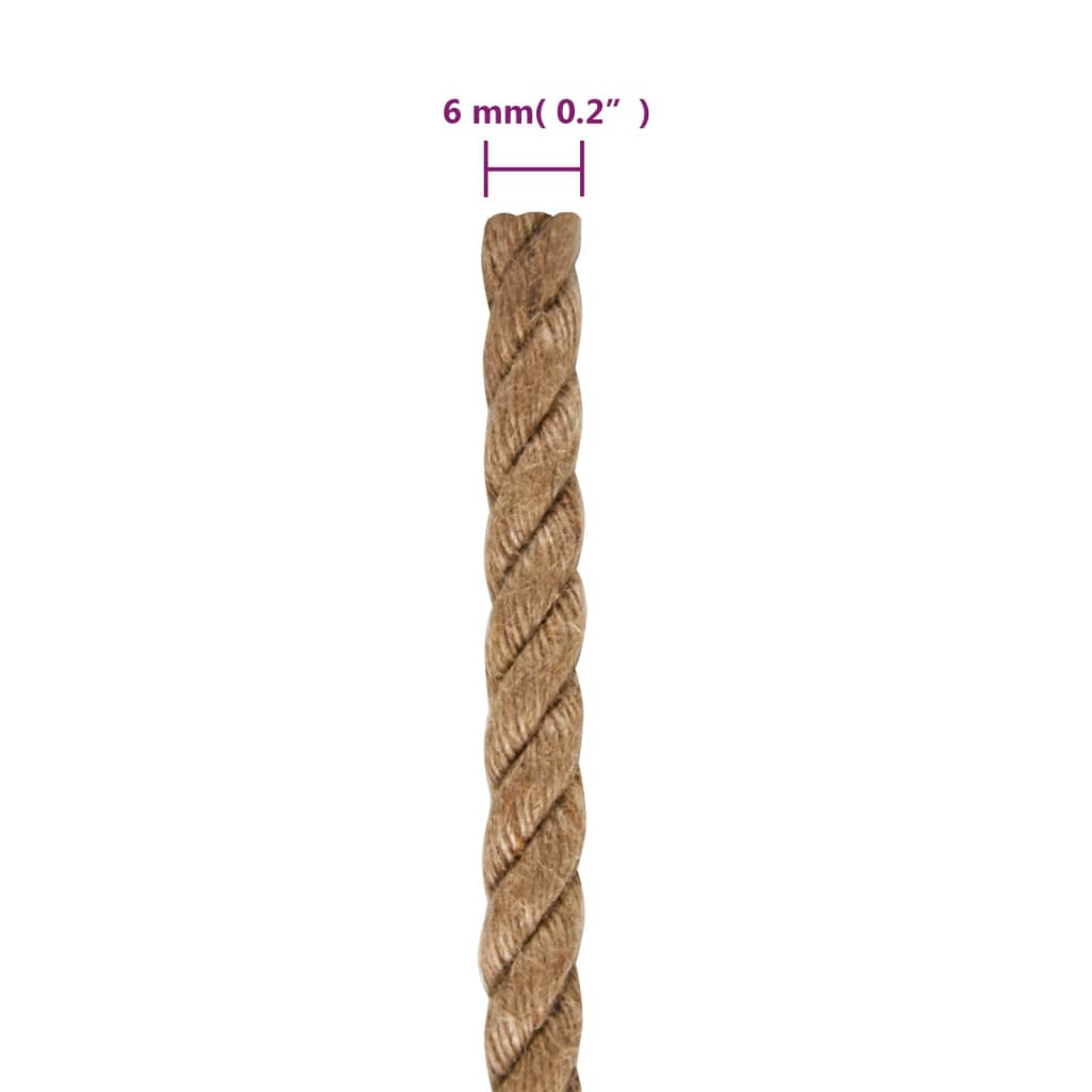 vidaXL Rope 100% Jute 0.2" 19685"