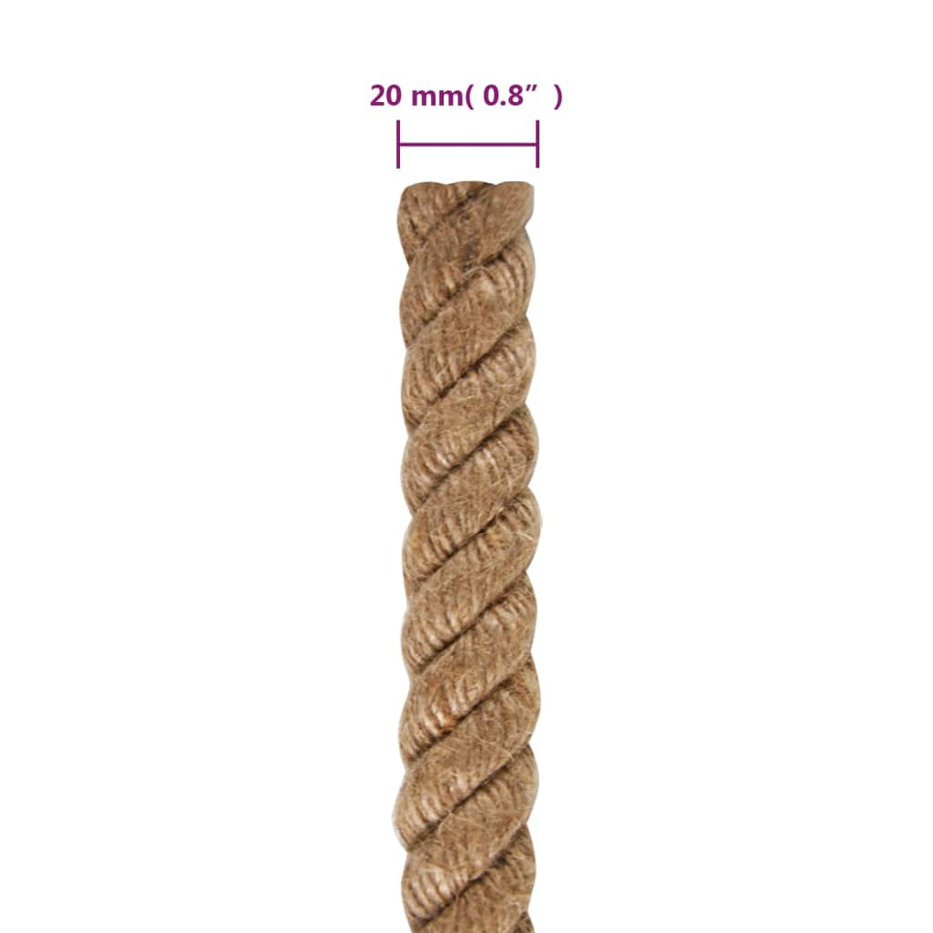 vidaXL Rope 100% Jute 0.8" 1968.5"