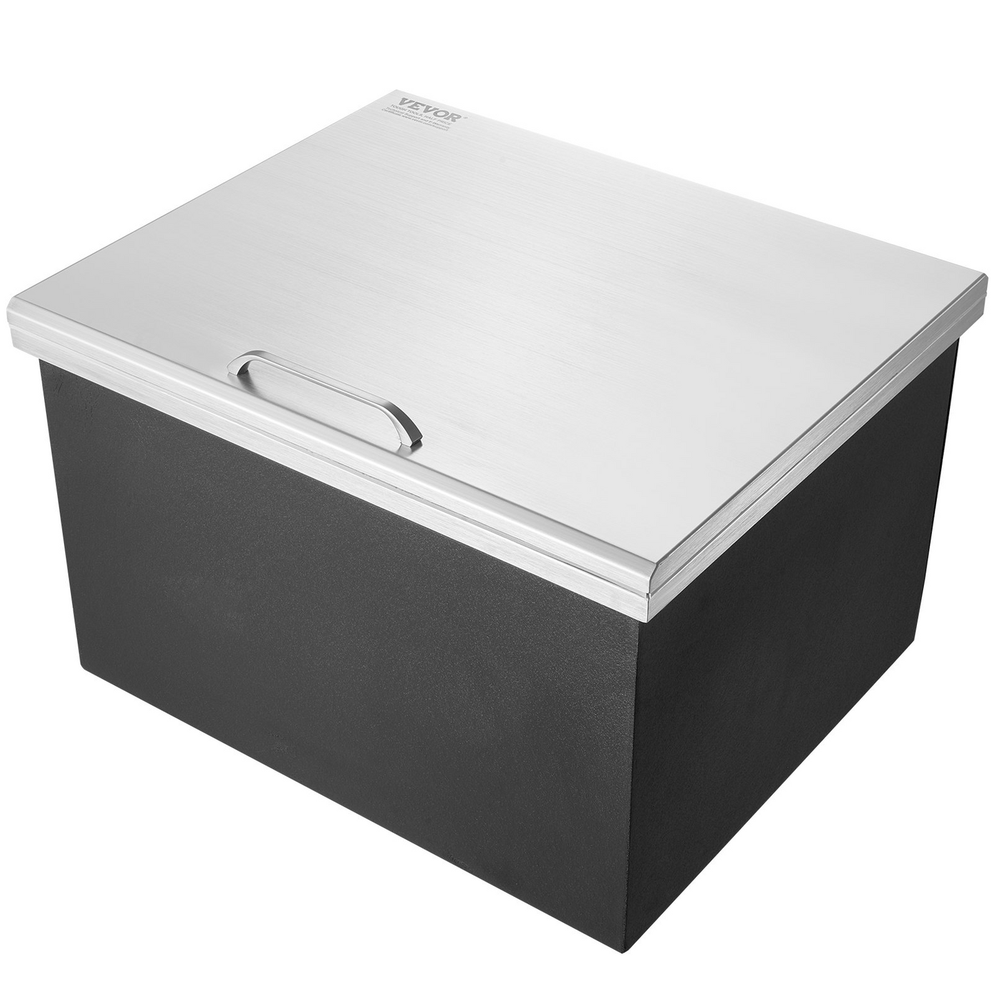 VEVOR Drop in Ice Chest, 28"L x 16"W x 17"H Stainless Steel Ice Cooler, Commercial Ice Bin with Hinged Cover, 40 qt Outdoor Kitchen Ice Bar, Drain-pipe and Drain Plug Included, for Cold Wine Beer