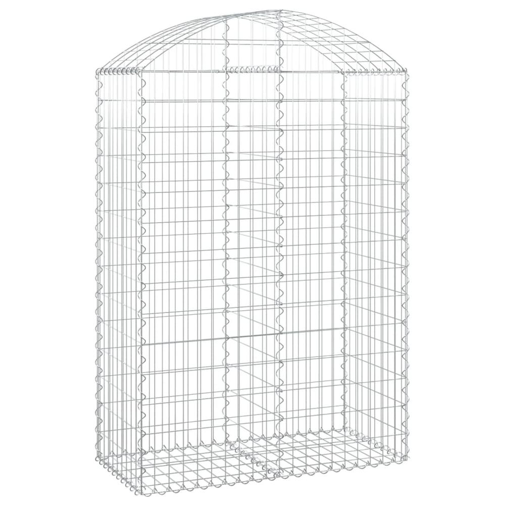 Arched Gabion Basket 39.4"x19.7"x55.1"/63" Galvanized Iron