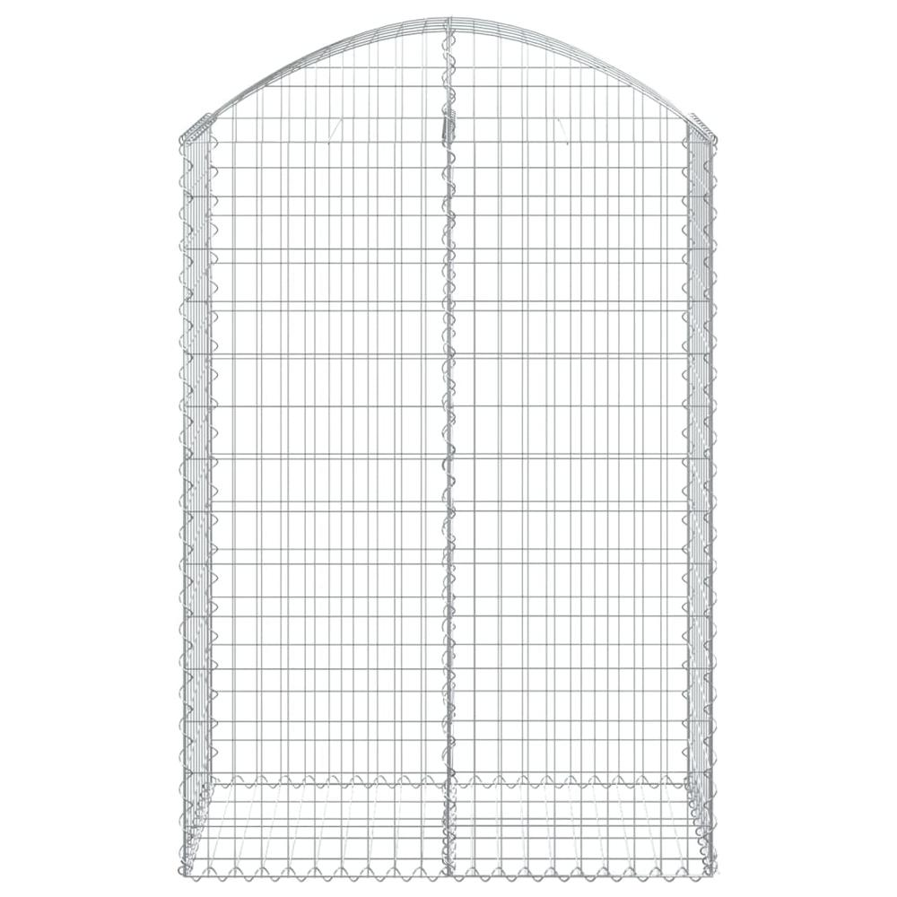 Arched Gabion Basket 39.4"x19.7"x55.1"/63" Galvanized Iron