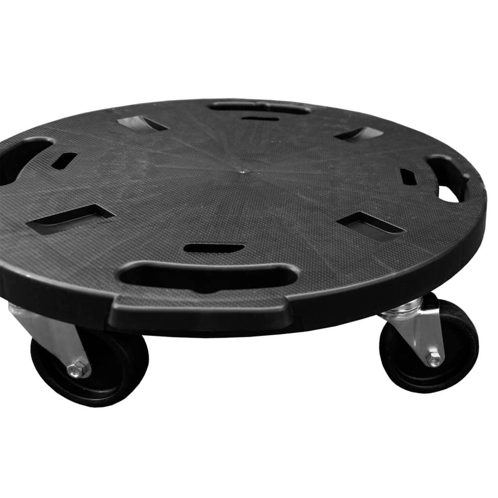 Plant Trolley with Wheels Diameter 15.7" Black 606.3 lb