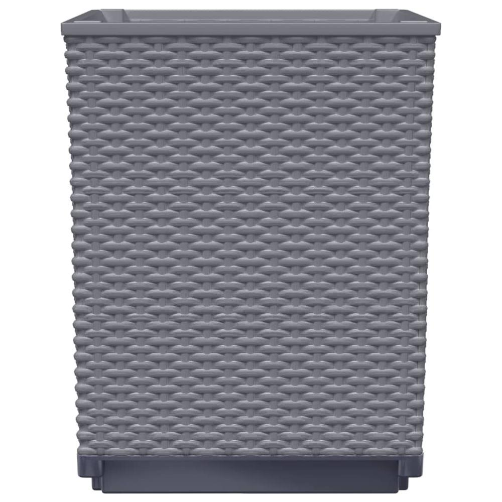 Planters 4 pcs Dark Gray 11.8"x11.8"x14.6" Polypropylene