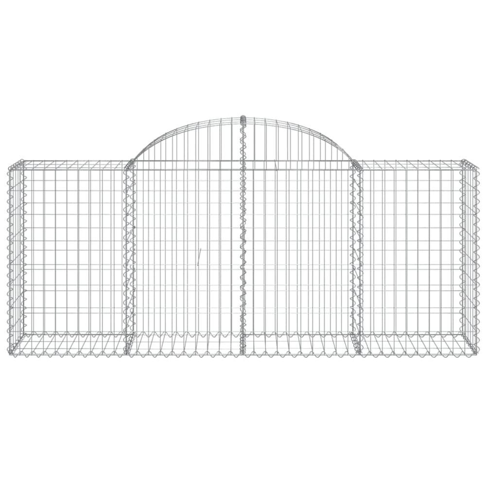 Arched Gabion Basket 78.7"x19.7"x31.5"/39.4" Galvanized Iron