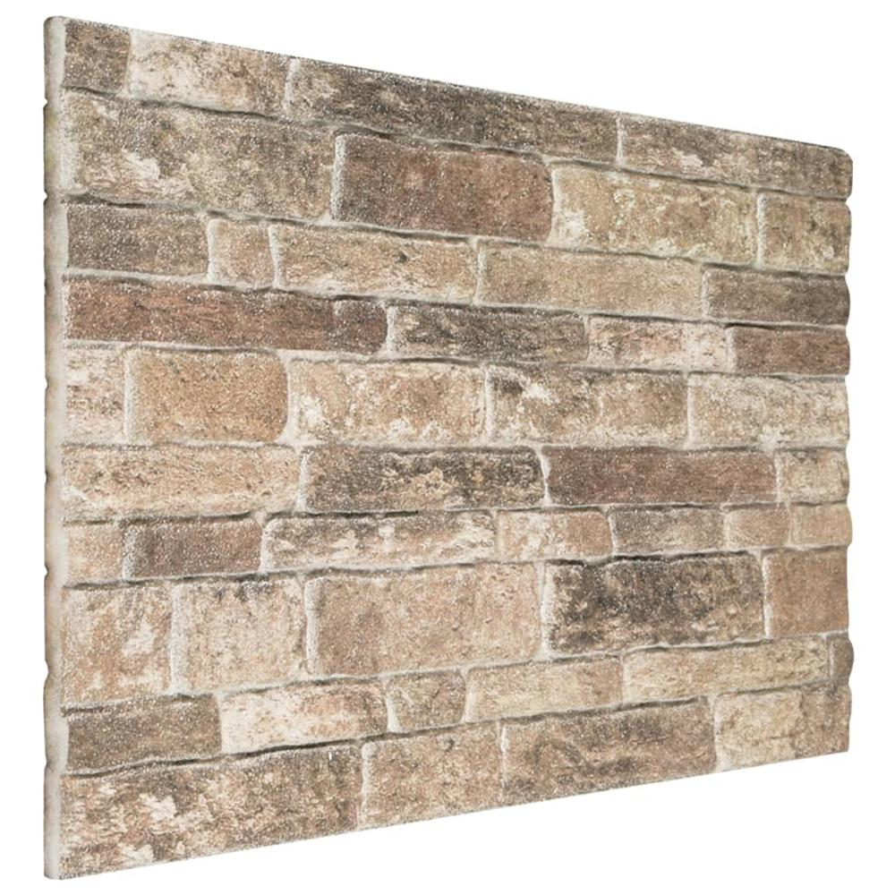 3D Wall Panels with Multicolor Brick Design 10 pcs EPS