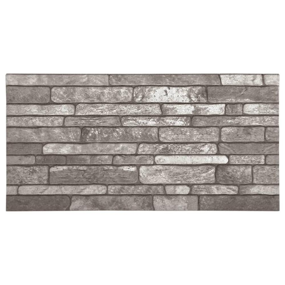 3D Wall Panels with Dark Gray Brick Design 10 pcs EPS