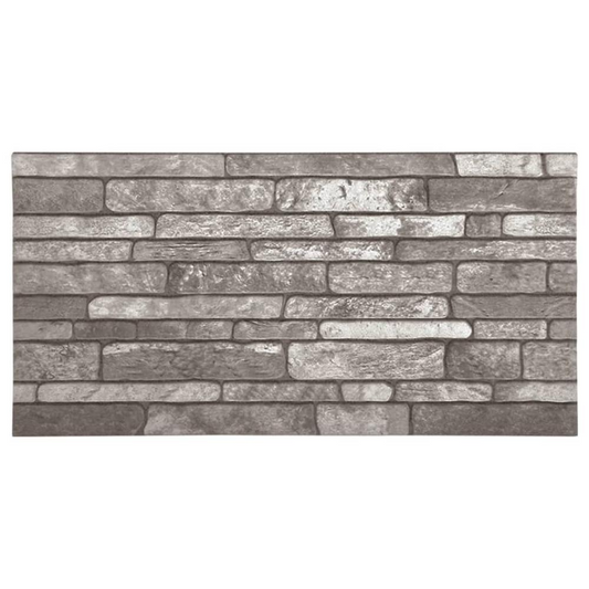 3D Wall Panels with Dark Gray Brick Design 10 pcs EPS