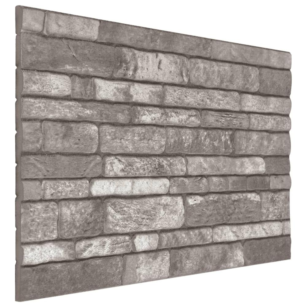 3D Wall Panels with Dark Gray Brick Design 10 pcs EPS