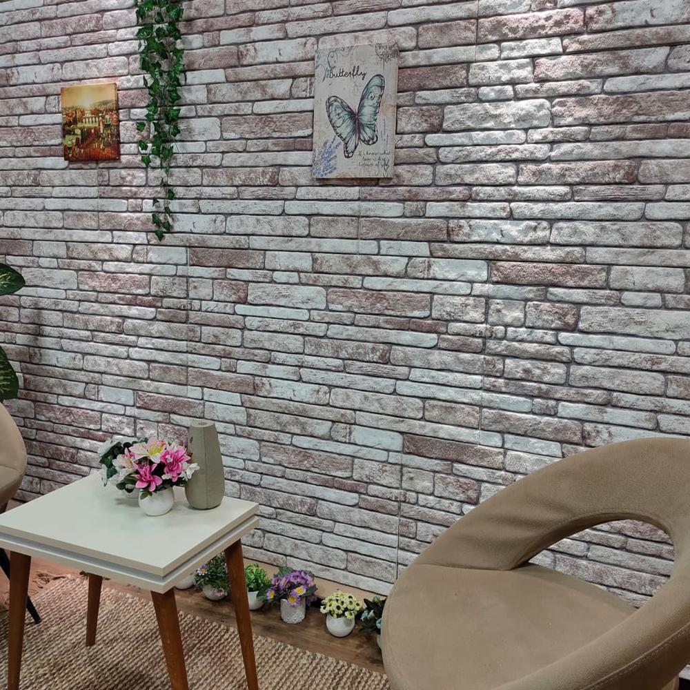 3D Wall Panels with Dark Gray Brick Design 10 pcs EPS