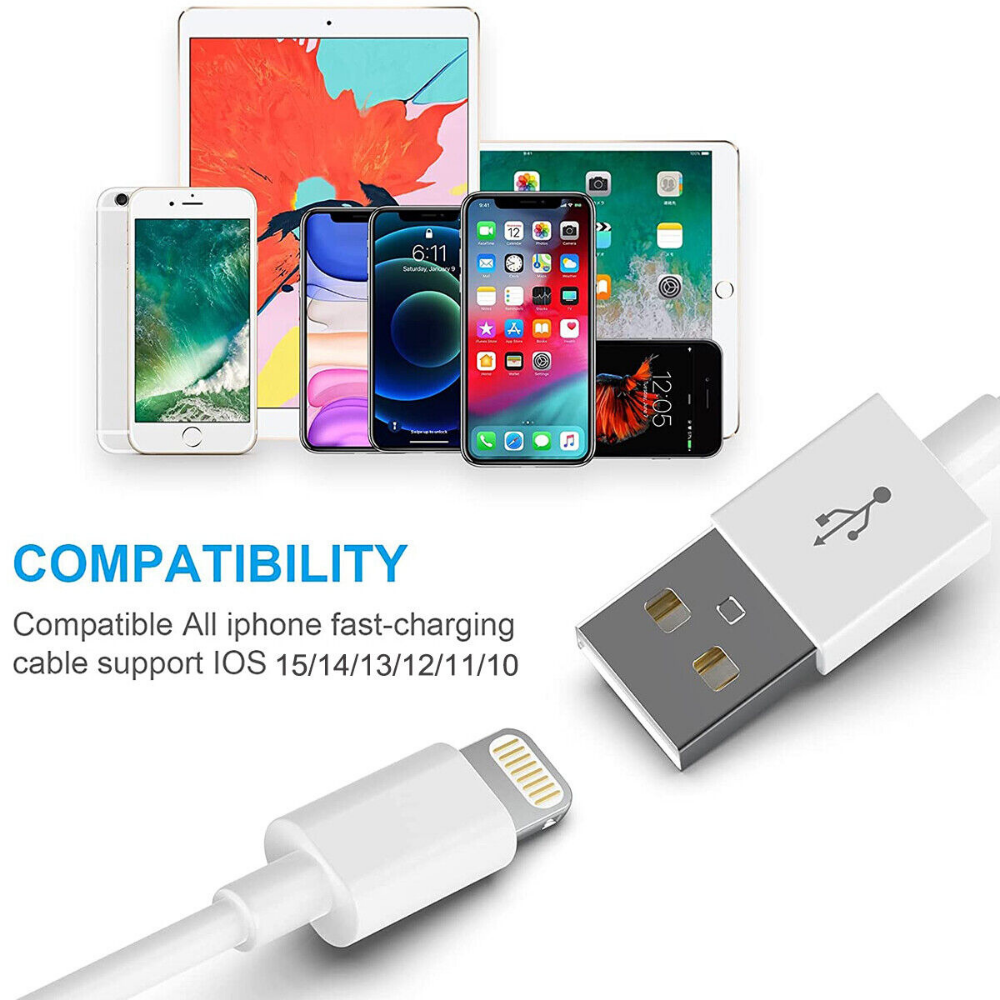 Long Cable 10FT USB Data Cable Cord Charger For iPhone