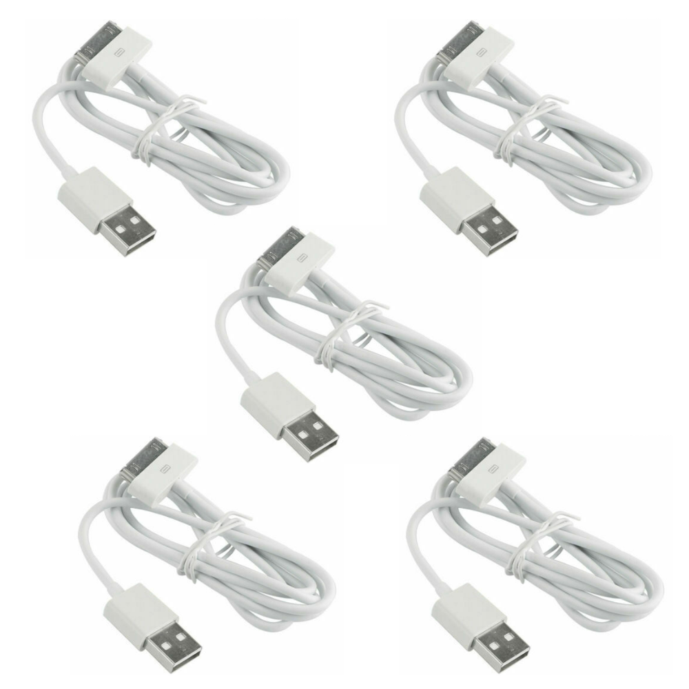 5pack 30-pin 3ft USB Charging Data/Sync Cable Cord for iPhone 3G 4S 4G 3GS iPad2