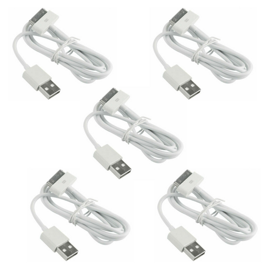 5pack 30-pin 3ft USB Charging Data/Sync Cable Cord for iPhone 3G 4S 4G 3GS iPad2