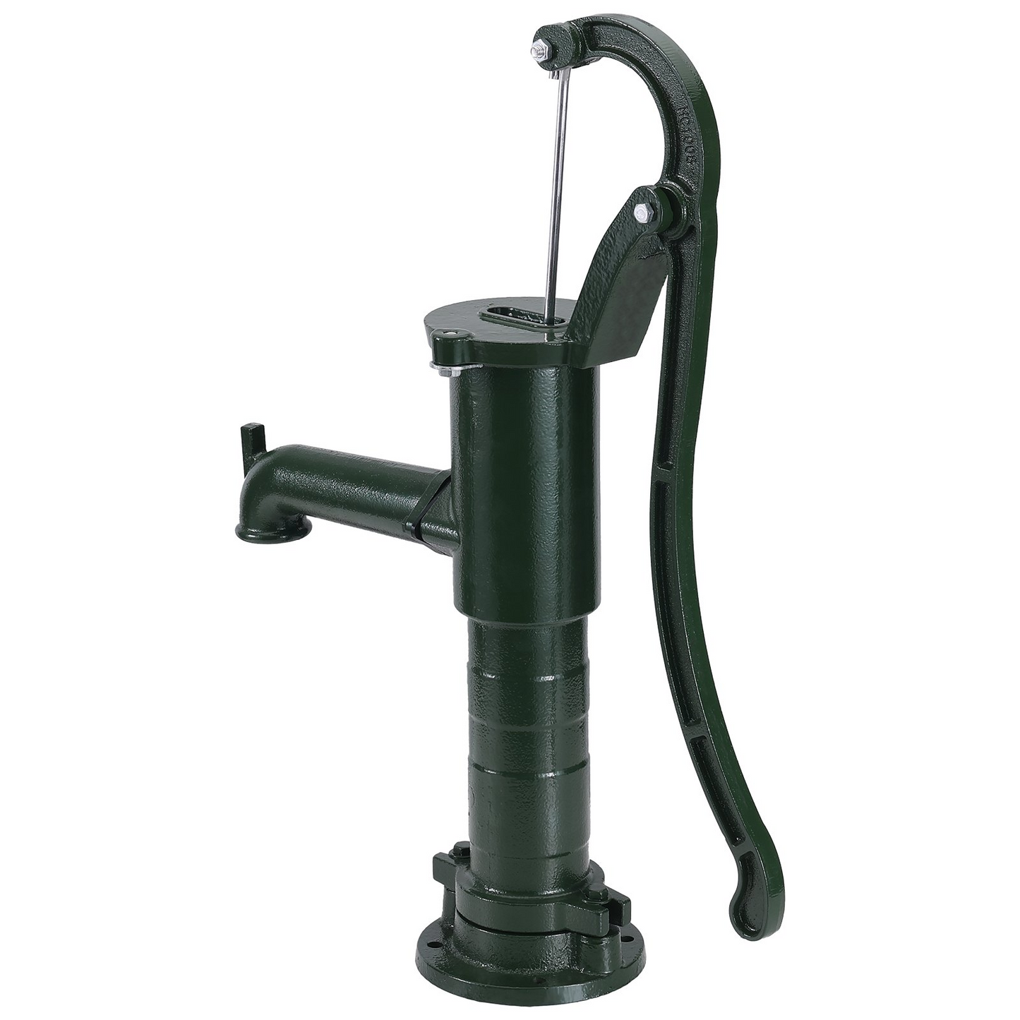 VEVOR Antique Hand Water Pump 14.6 x 5.9 x 26 inch Pitcher Pump w/Handle Cast Iron Well Pump w/ Pre-set 0.5" Holes for Easy Installation Old Fashion Pitcher Hand Pump for Home Yard Ponds Garden Green