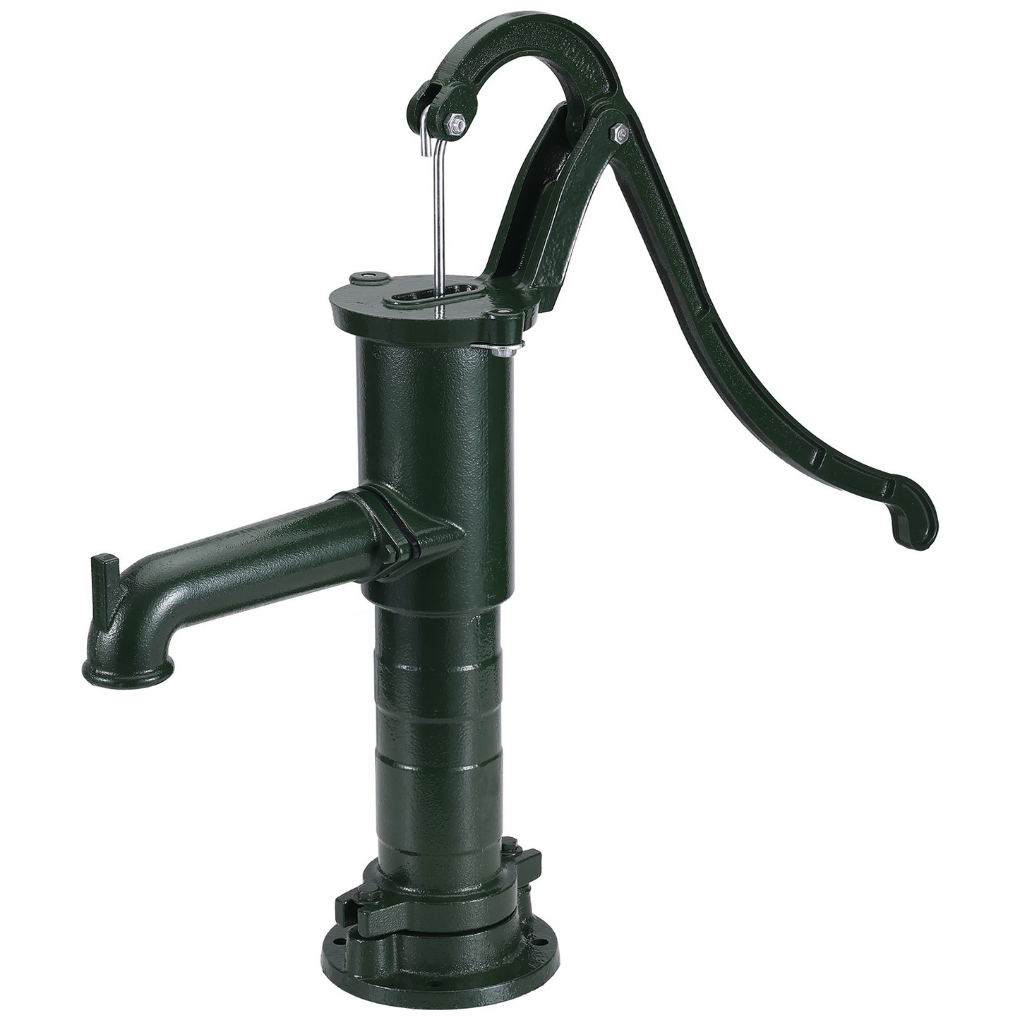 VEVOR Antique Hand Water Pump 14.6 x 5.9 x 26 inch Pitcher Pump w/Handle Cast Iron Well Pump w/ Pre-set 0.5" Holes for Easy Installation Old Fashion Pitcher Hand Pump for Home Yard Ponds Garden Green