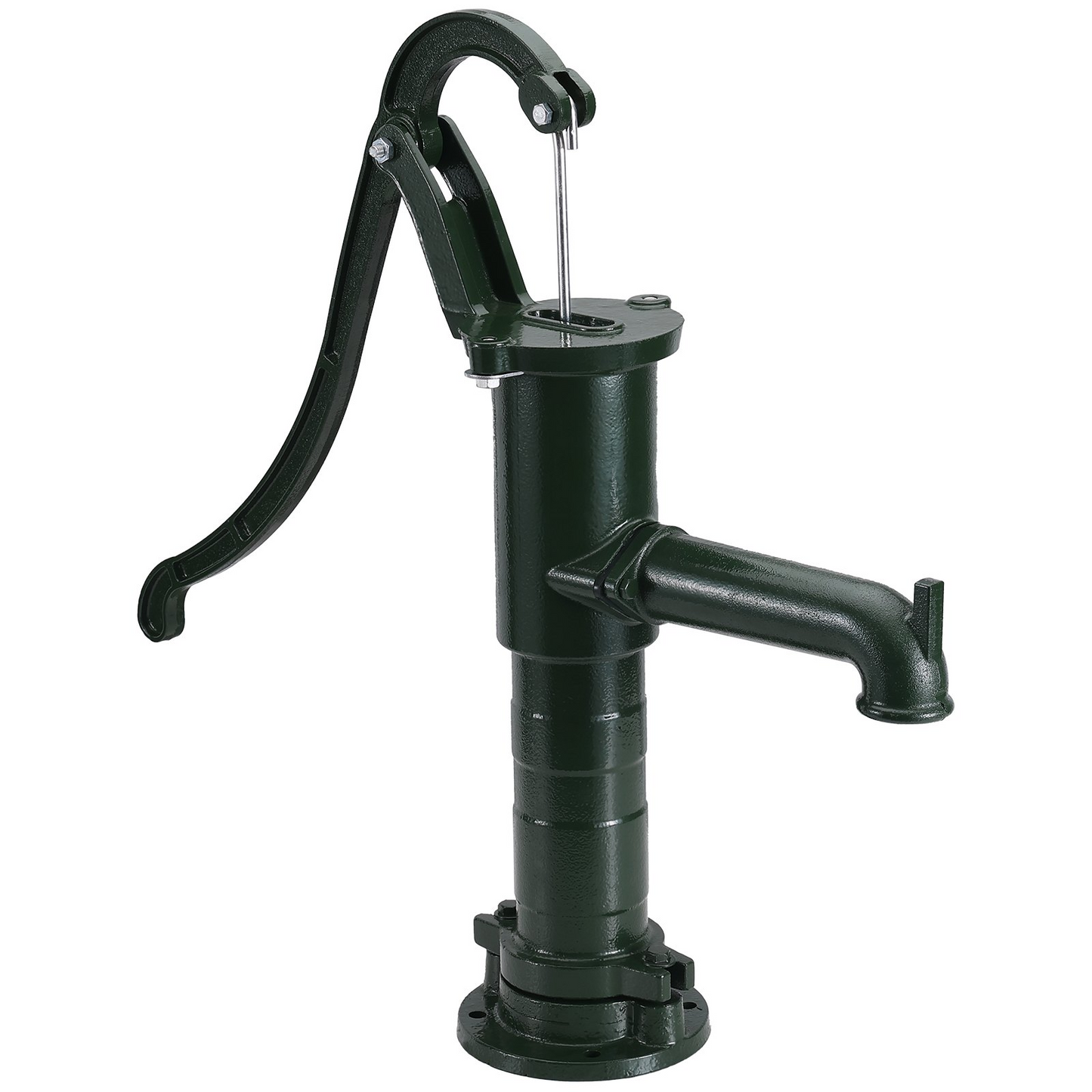 VEVOR Antique Hand Water Pump 14.6 x 5.9 x 26 inch Pitcher Pump w/Handle Cast Iron Well Pump w/ Pre-set 0.5" Holes for Easy Installation Old Fashion Pitcher Hand Pump for Home Yard Ponds Garden Green