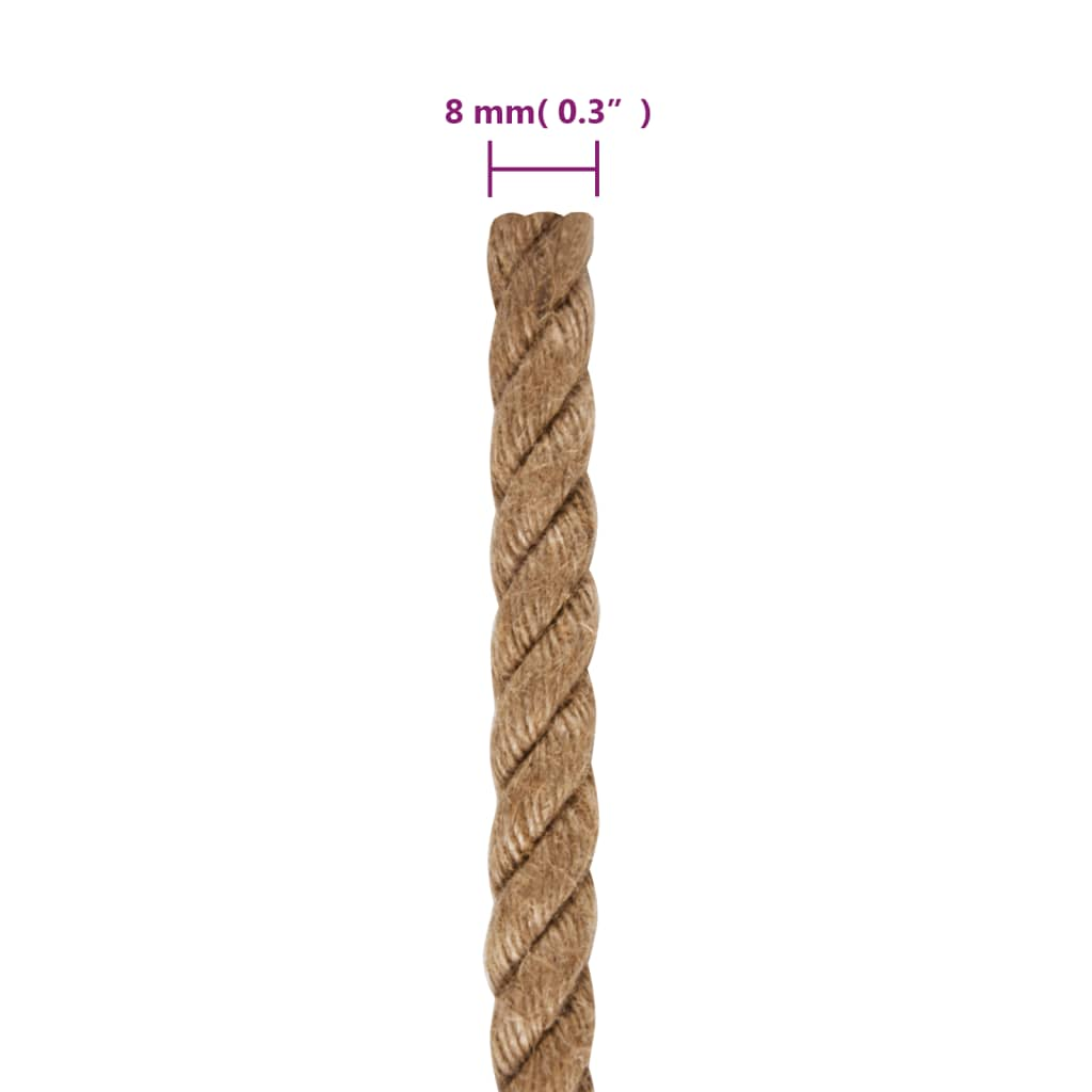 vidaXL Rope 100% Jute 0.3" 19685"