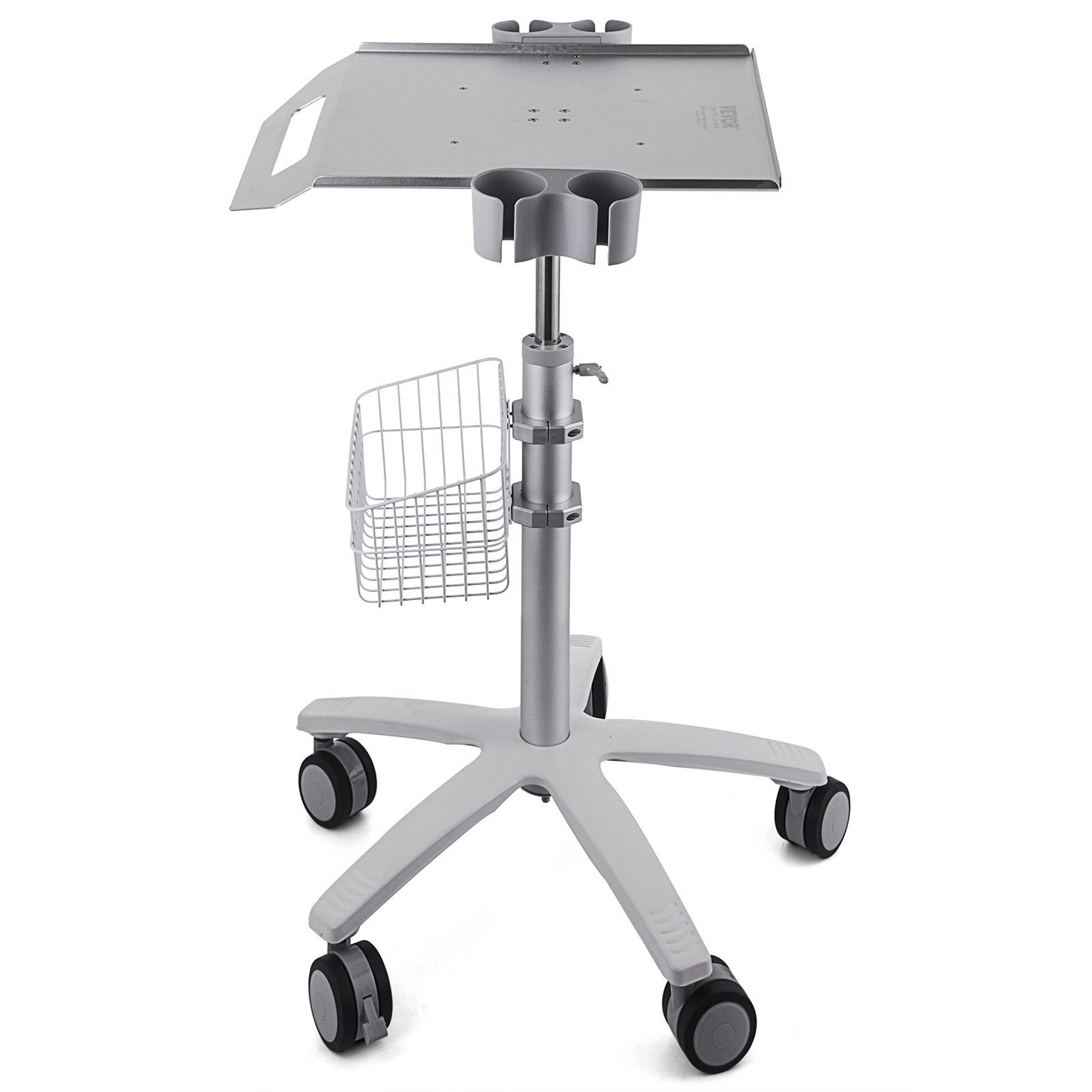 VEVOR Medical Cart, Salon Cart with Wheels, Mobile Trolley Cart 26.77"-42.91" Height Adjustable, Metal Salon Stations for Hair Stylist, Rolling Desktop Lab Cart for Clinic, Beauty and Salon