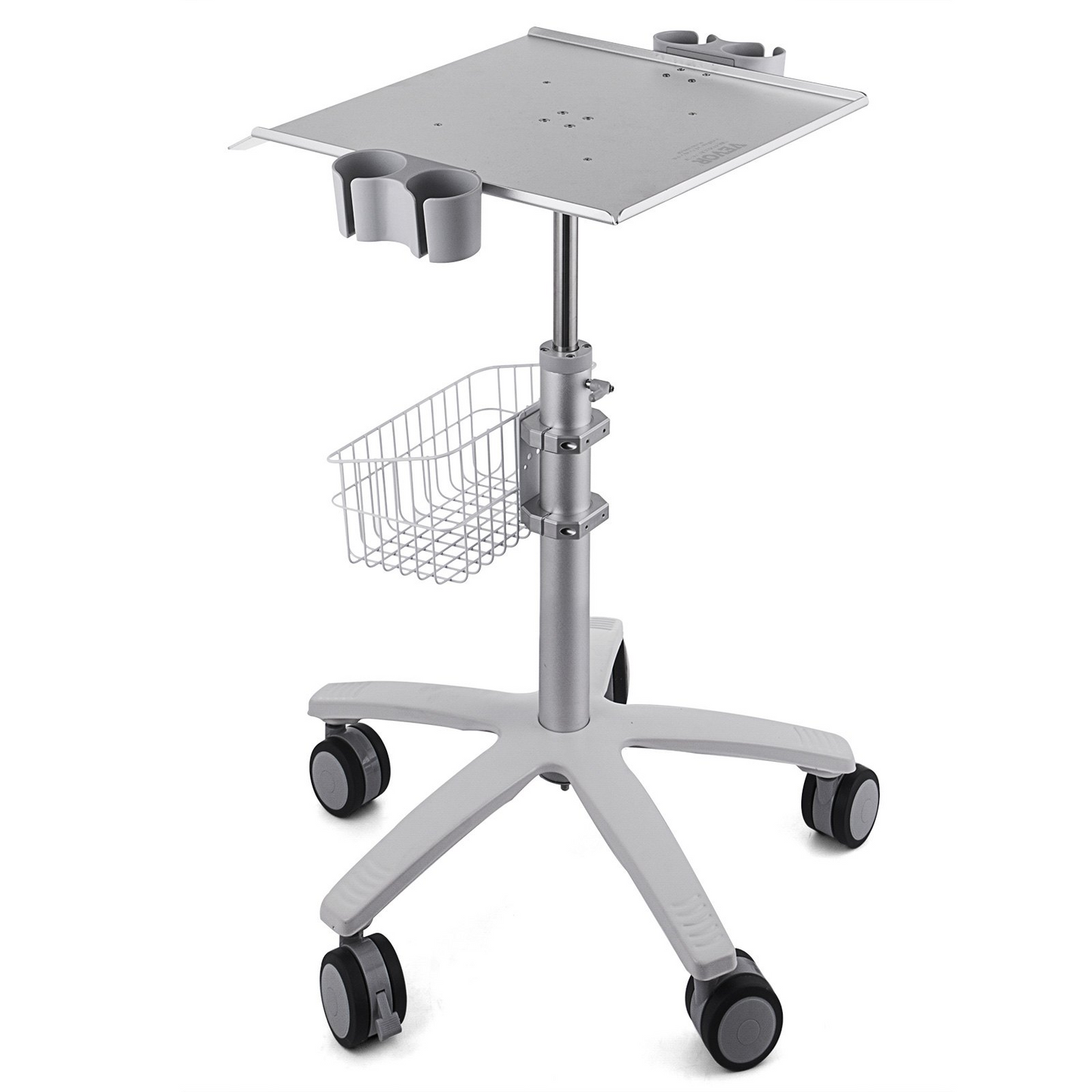 VEVOR Medical Cart, Salon Cart with Wheels, Mobile Trolley Cart 26.77"-42.91" Height Adjustable, Metal Salon Stations for Hair Stylist, Rolling Desktop Lab Cart for Clinic, Beauty and Salon