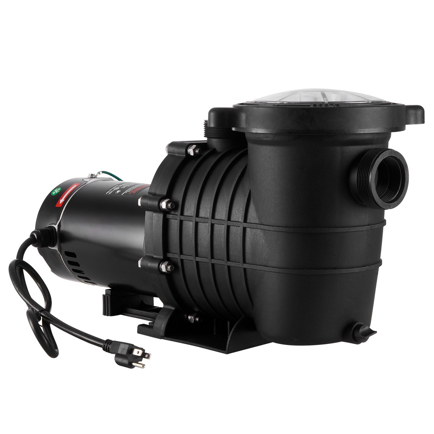 VEVOR Above Ground Pool Pump, 2 HP, 110 GPM Max Flow Single Speed Swimming Pool Pump, 110V/240V 3450 RPM 59 ft Max Head Pool Pump with Filter Basket, for Above Ground Pools Hot Tubs Spas