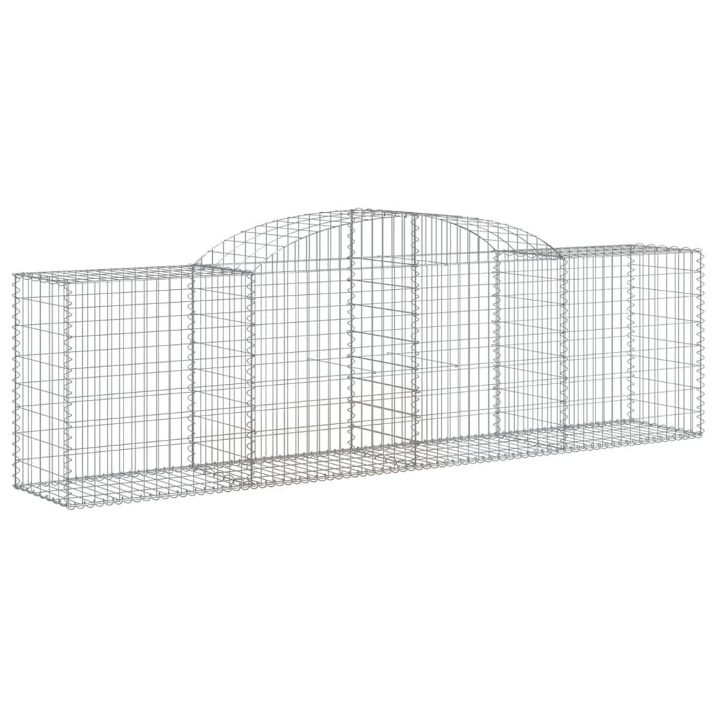 Arched Gabion Basket 118.1"x19.7"x31.5"/39.4" Galvanized Iron