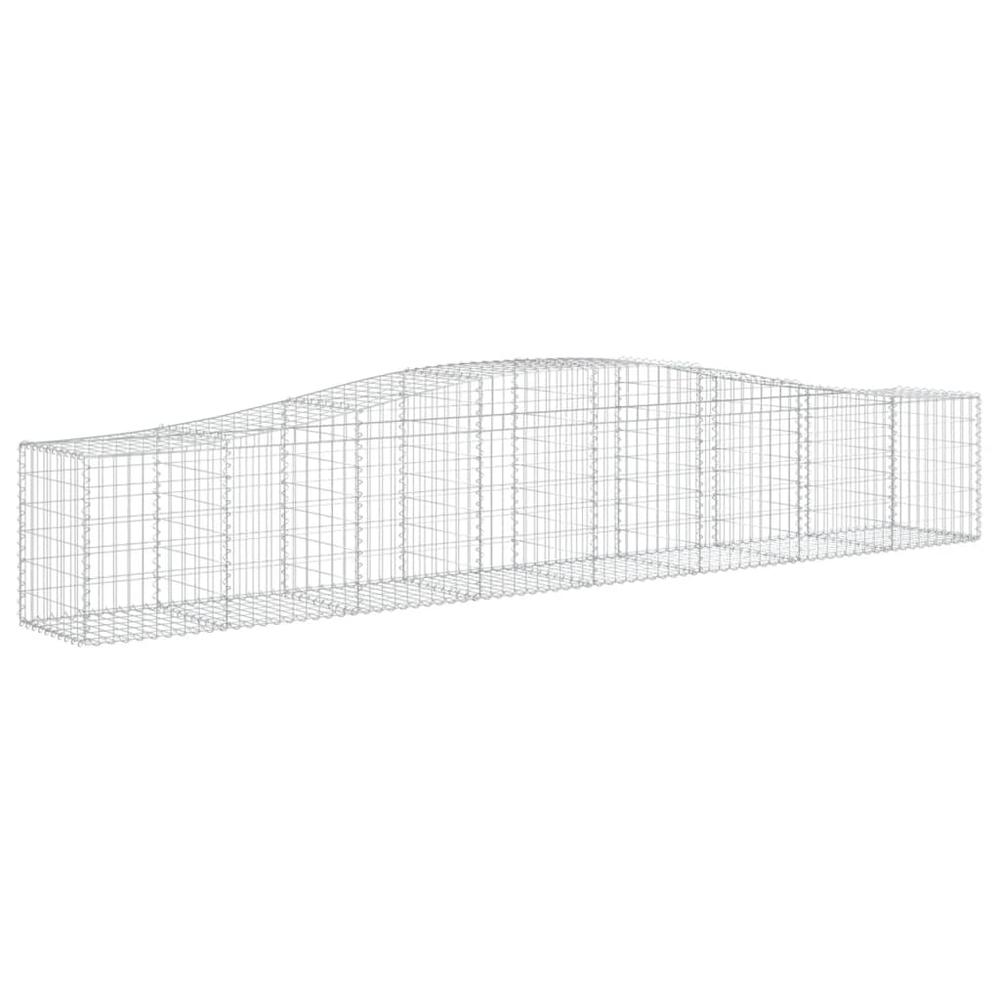 Arched Gabion Basket 157.5"x19.7"x23.6"/31.5" Galvanized Iron