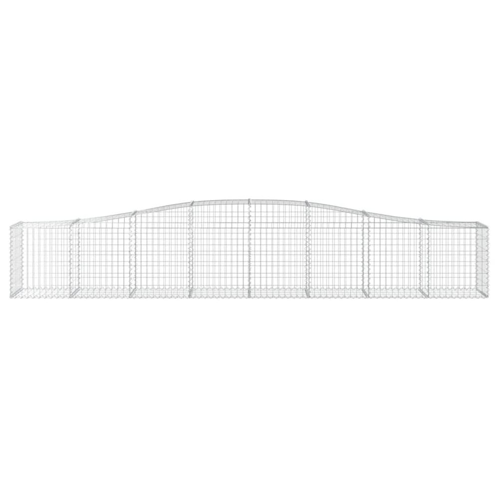 Arched Gabion Basket 157.5"x19.7"x23.6"/31.5" Galvanized Iron