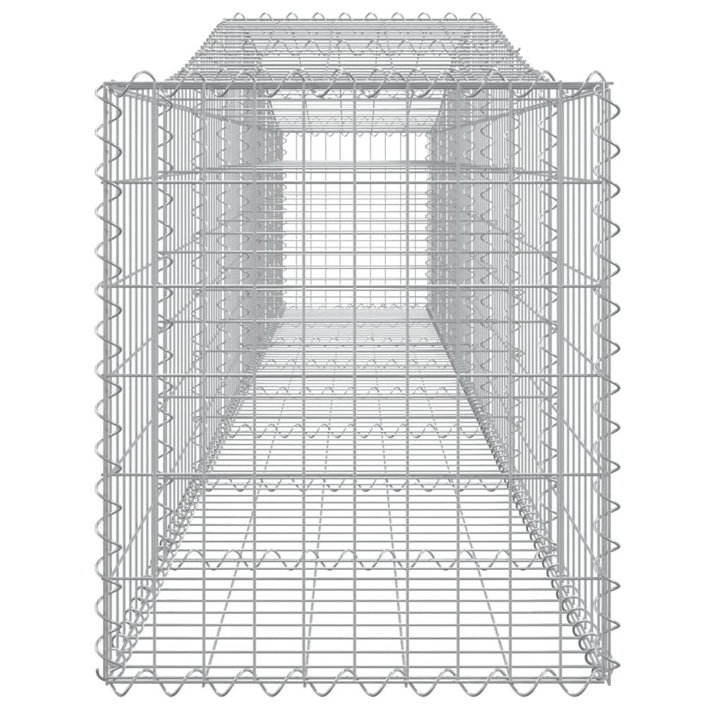 Arched Gabion Basket 157.5"x19.7"x23.6"/31.5" Galvanized Iron