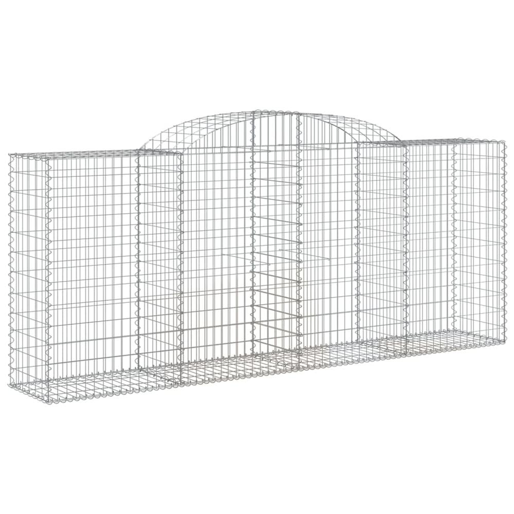 Arched Gabion Basket 118.1"x19.7"x47.2"/55.1" Galvanized Iron