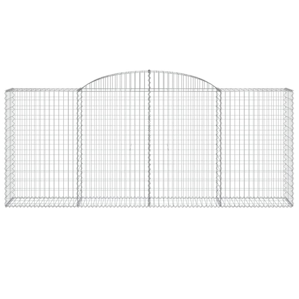 Arched Gabion Basket 118.1"x19.7"x47.2"/55.1" Galvanized Iron