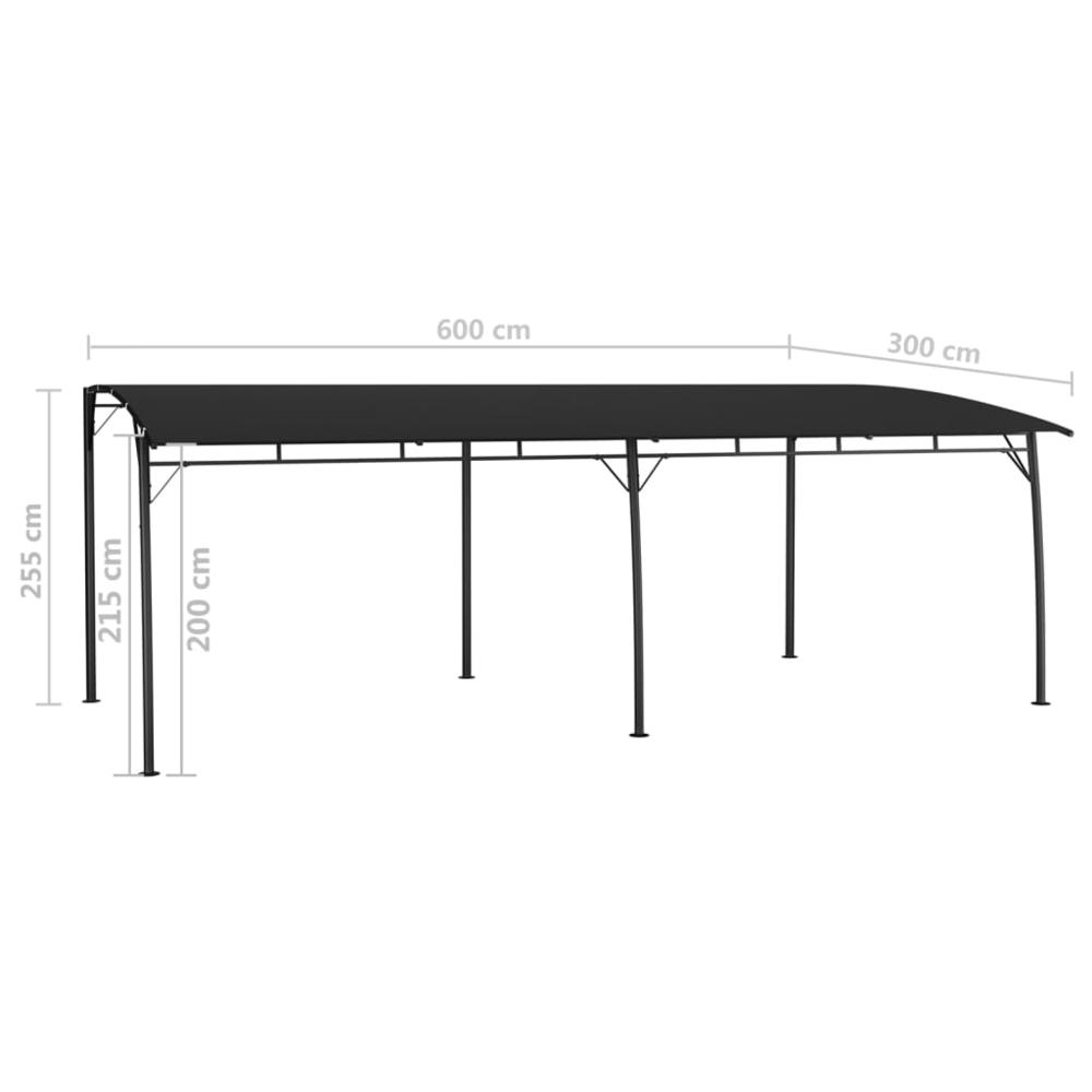 Garden Sunshade Awning 236.2"x118.1"x100.4" Anthracite