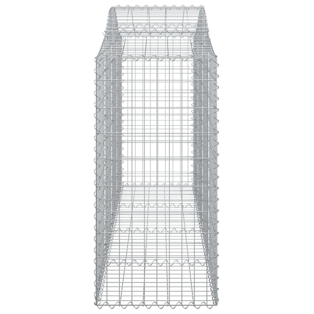 Arched Gabion Baskets 2 pcs 78.7"x19.7"x39.4"/47.2" Galvanized Iron