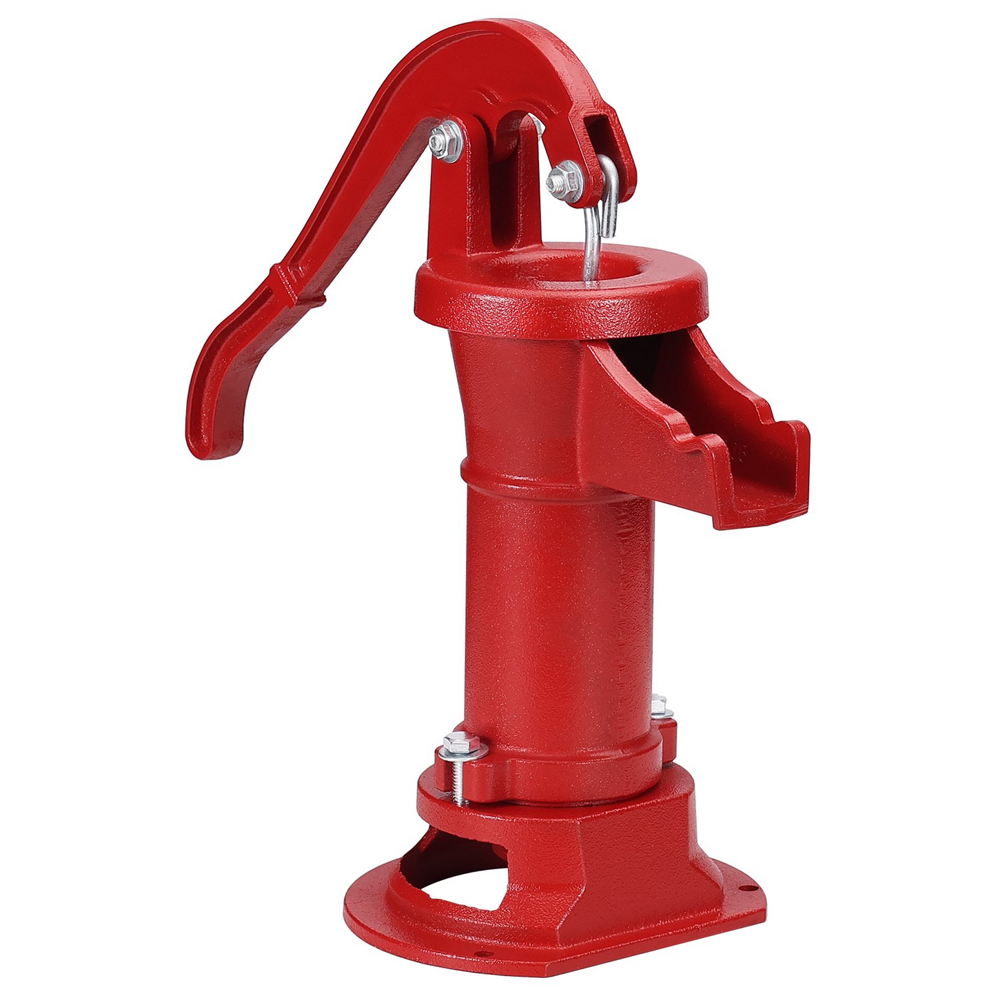 VEVOR Antique Well Hand Pitcher Pump, 25 ft Maximum Lift, Cast Iron Manual Hand Water Pump with Ergonomic Handle G1-5/8" Easy Installation, Old Fashioned for Outdoor Home Yard Garden Pond Farm, Red