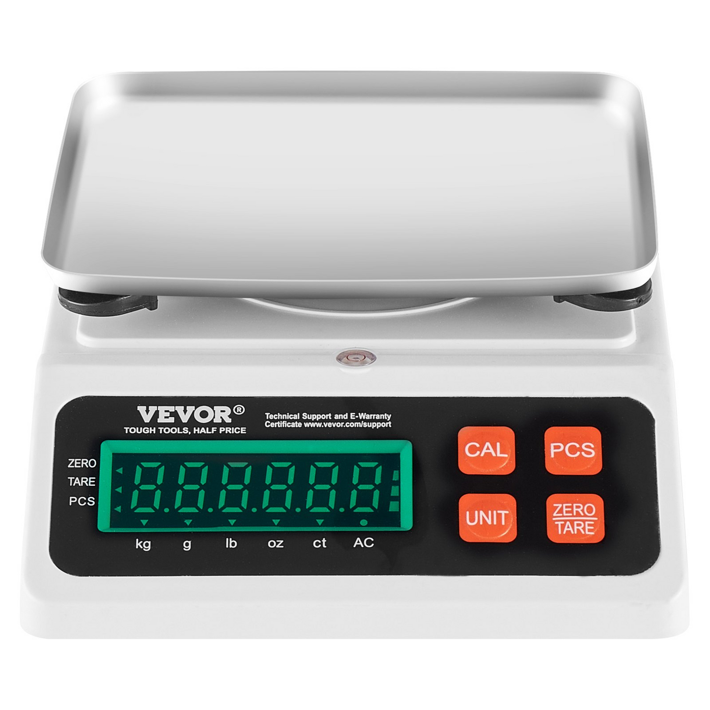 VEVOR Industrial Counting Scale, 10 kg x 0.1 g, Digital Scale for Parts and Coins, g/kg/lb/oz/ct Units, Electronic Gram Scale Inventory Counting Scale Kitchen Jewelry Counting Scale with LED Screen