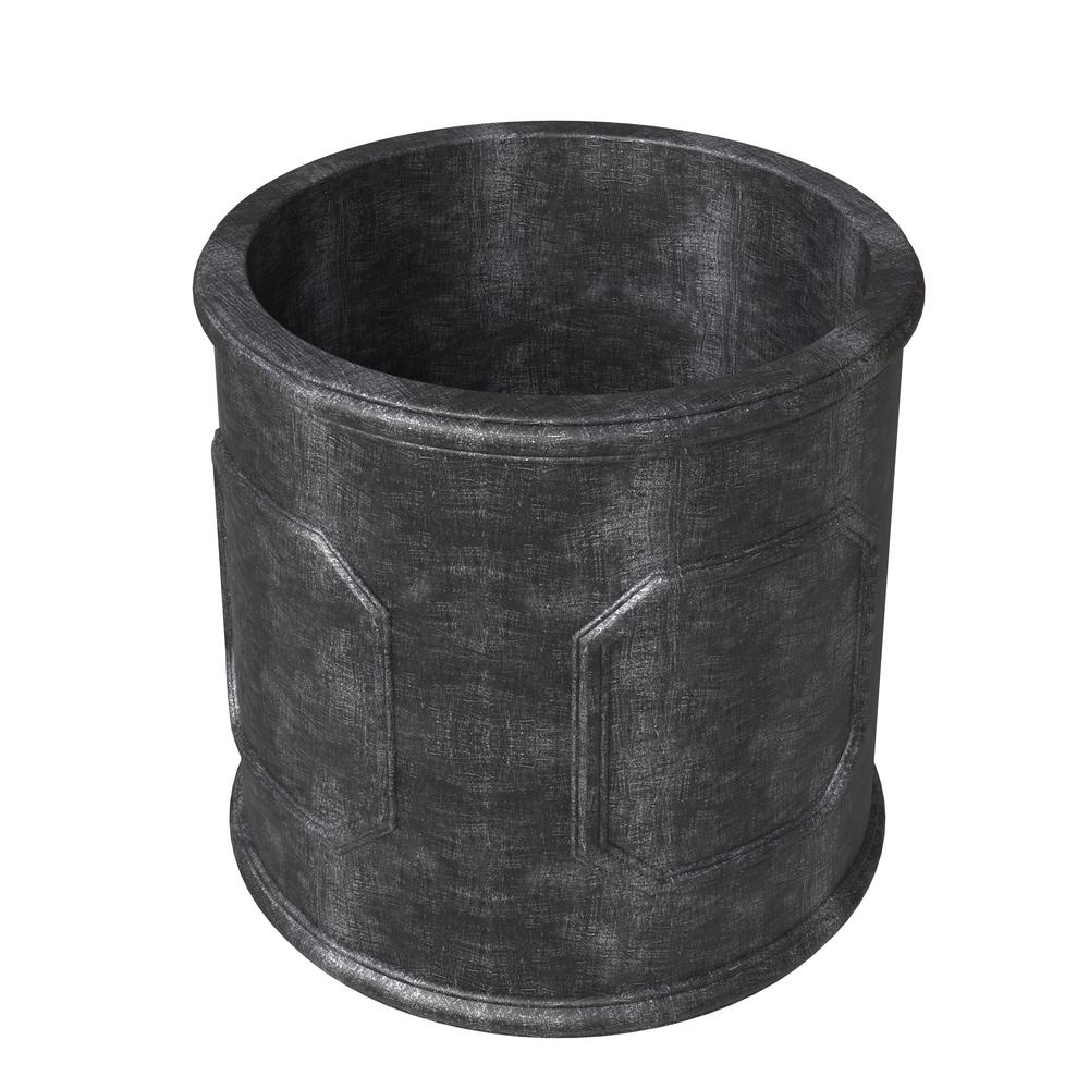 Meadow Series Fiber Stone Planter in Black 21.7" Dia, 21.7" HIgh