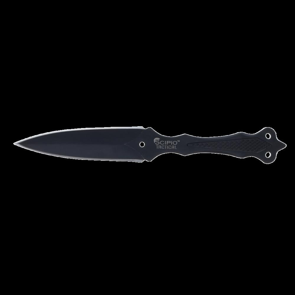 Scipio Phantom Dart Throwing Knife - Single Thrower 3.75-Inch Blade in a Molded Sheath